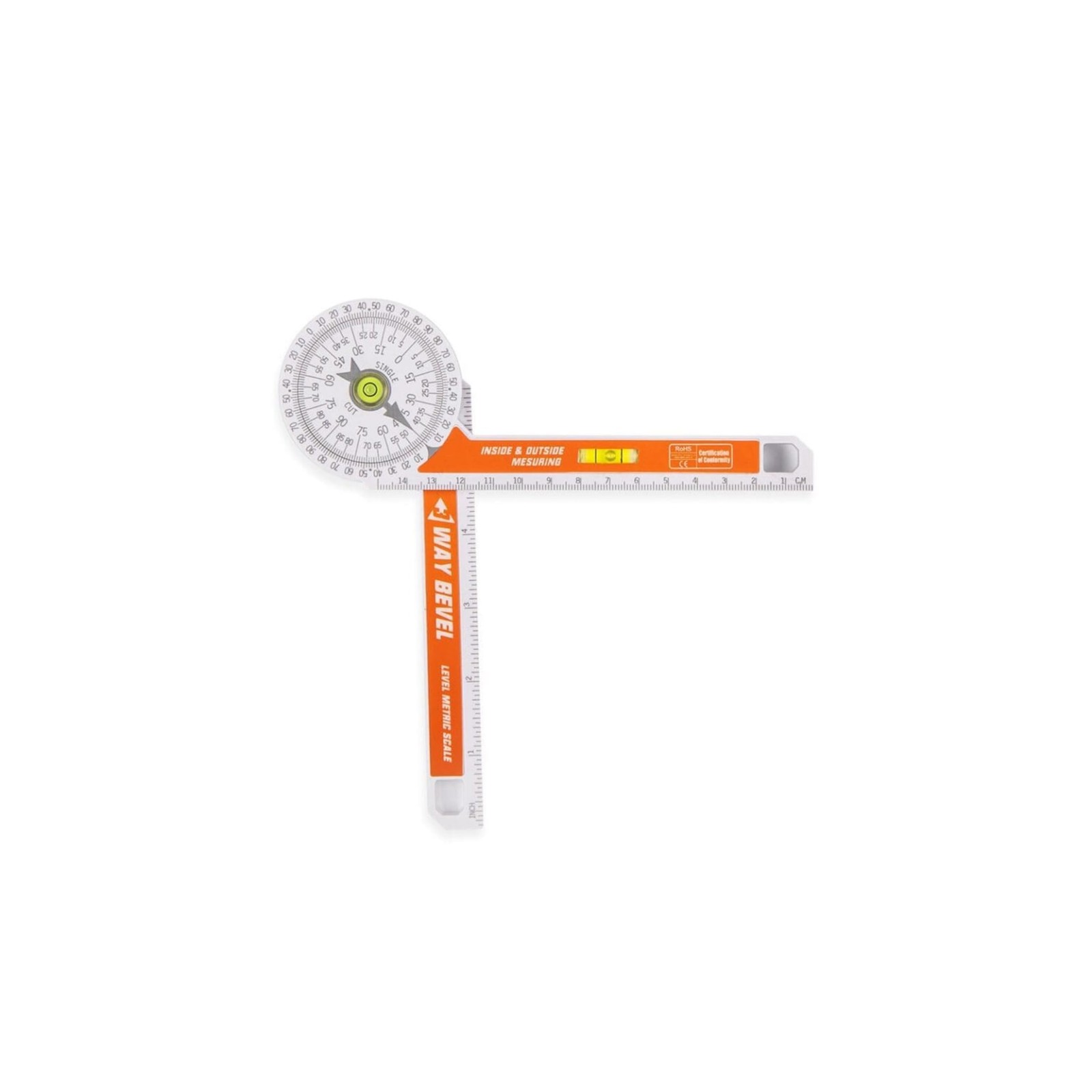 3 Way Bevel Angle Finder & Mitre Protractor - Multipurpose Precision Layout T...