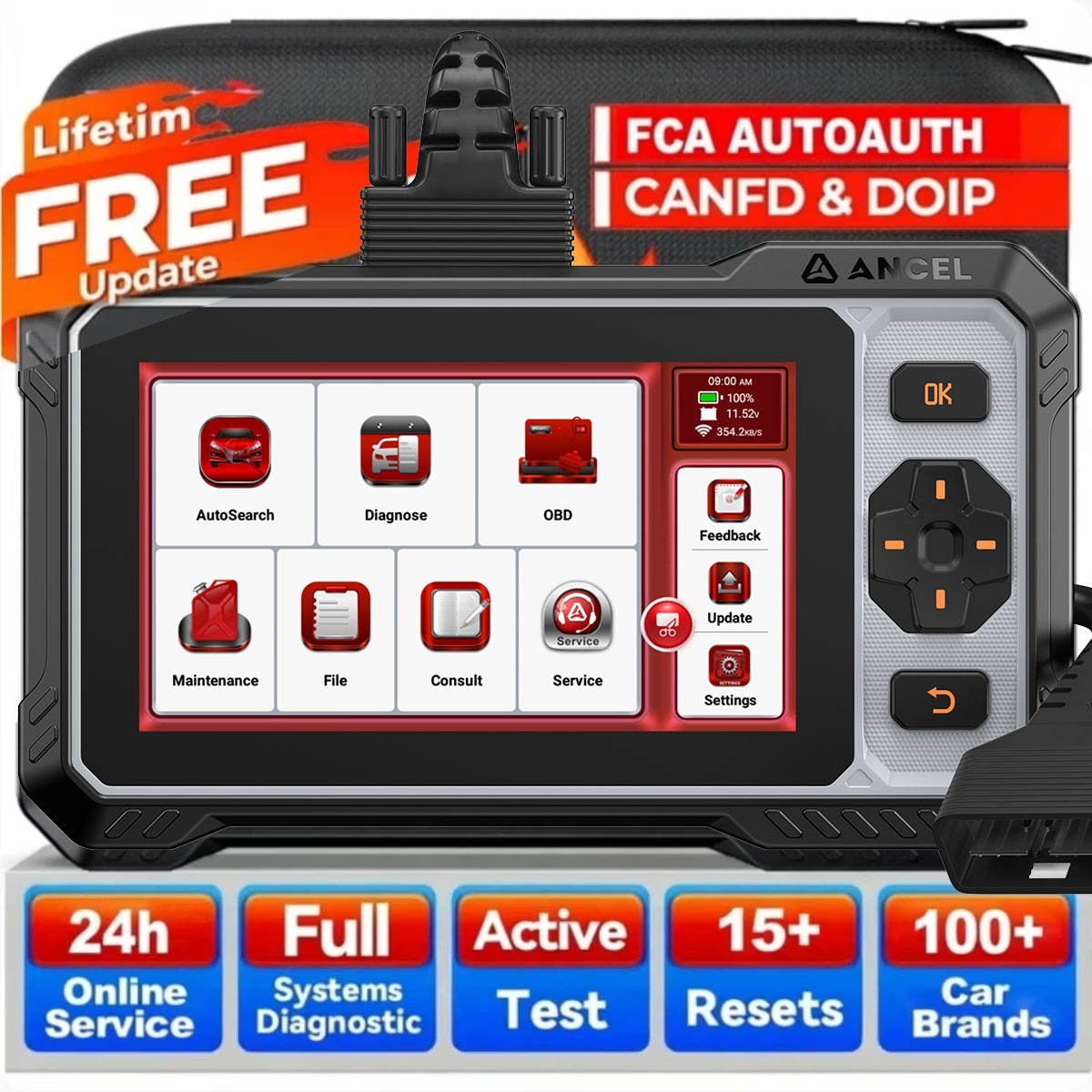 2026 ANCEL FX6100 Full System Bidirectional OBD2 Scanner Auto Diagnostic Tool