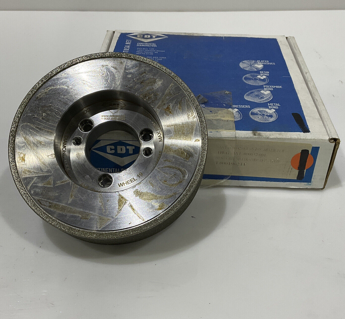 CONTINENTAL DIAMOND TOOL 196211 60/80 GRIT 5.795” DIAMETER GRINDING WHEEL