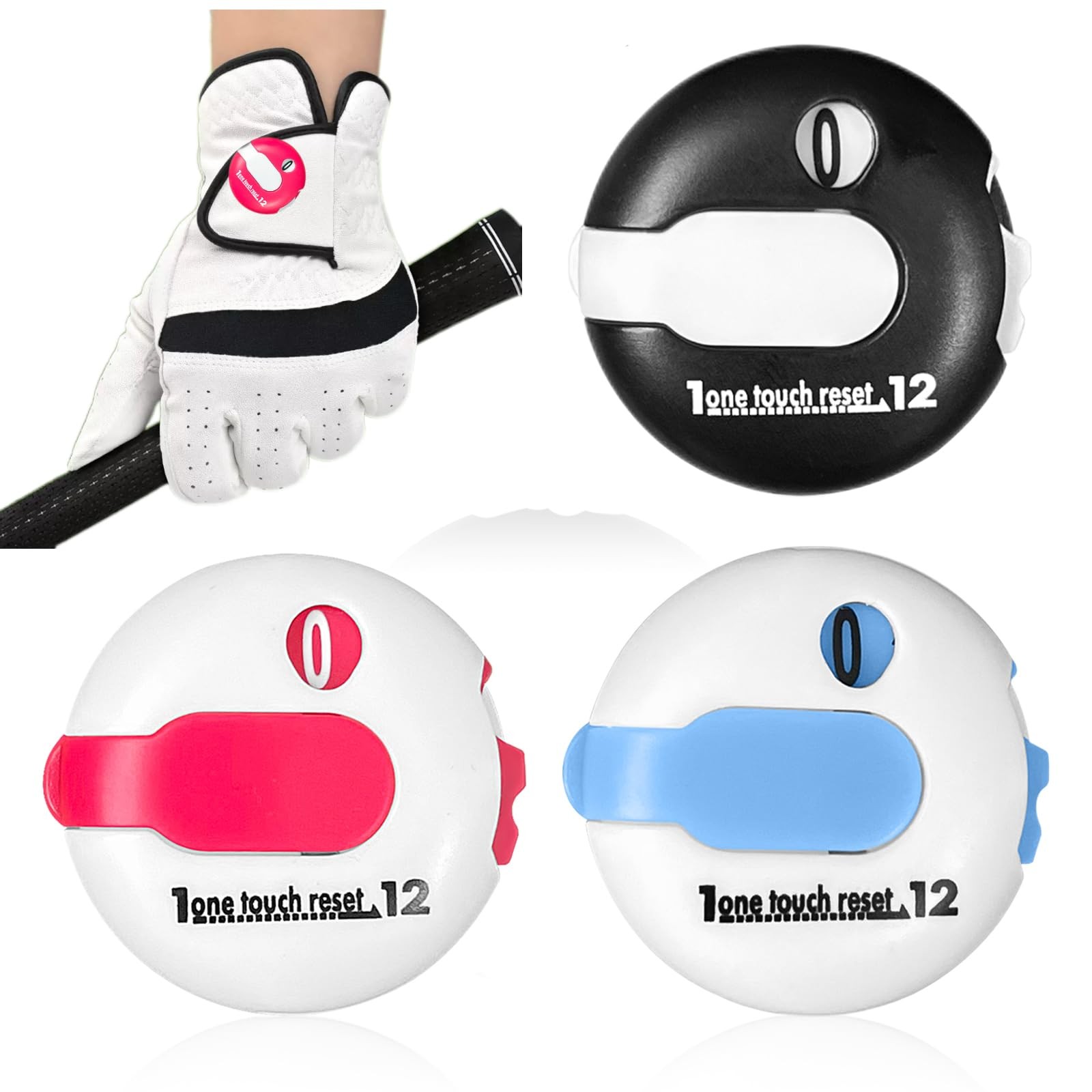 Mini Golf Score Counter with Reset – Easy Attach to Scorekeeper Gloves, Compa...