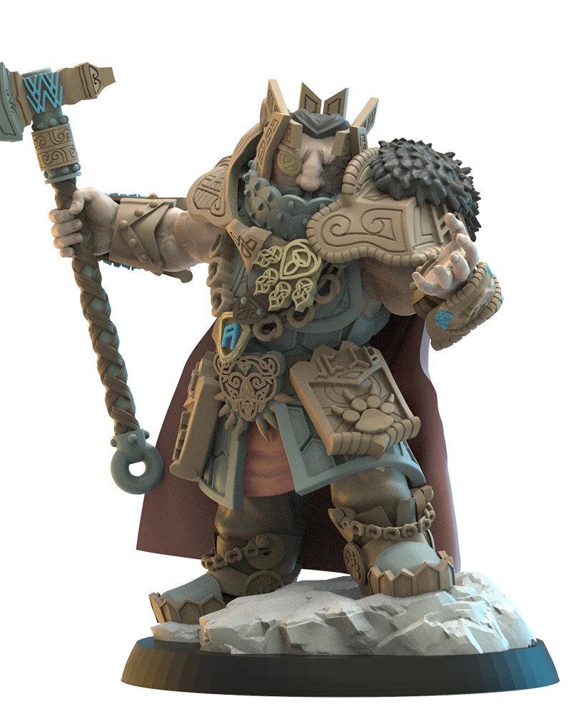 Thordin, One Eye - 28-32mm Niavellir Dwarves - Resin Tabletop Miniature