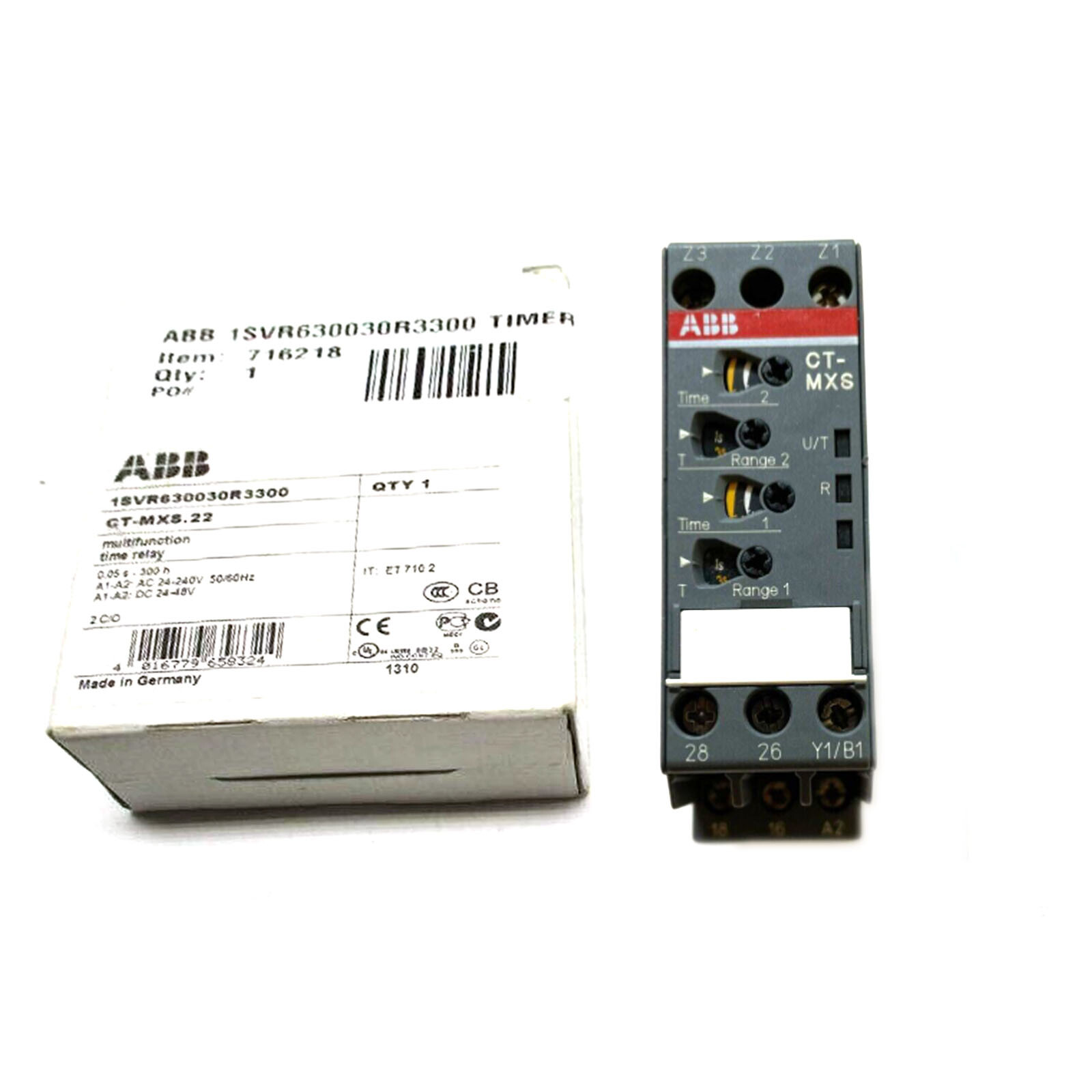 1PC New ABB 1SVR630030R3300 Multifunction Time Relay CT-MXS.22