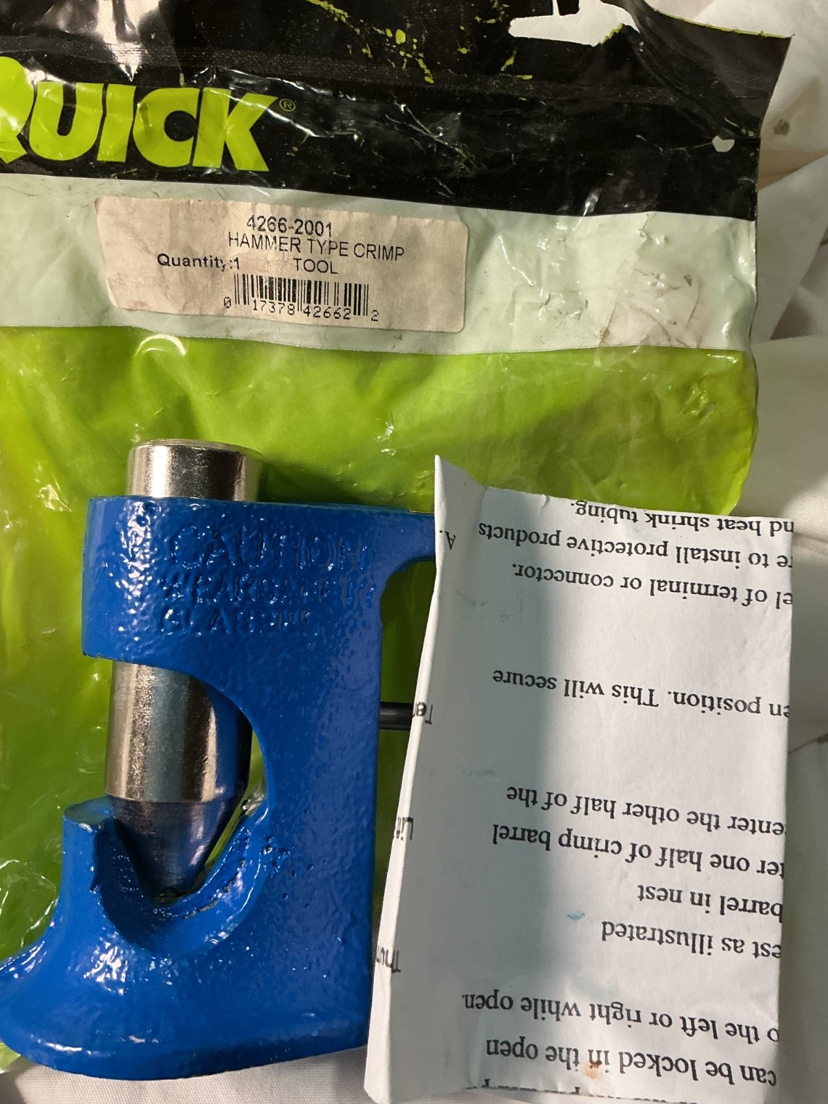 Hammer Type Crimp Tool