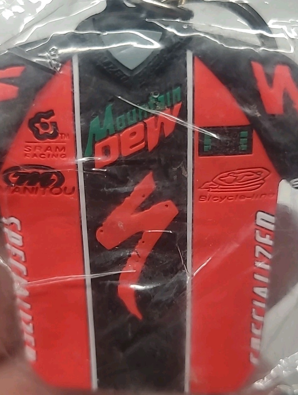 Specialized Mountain Dew Cycling Team Red Jersey Keychain