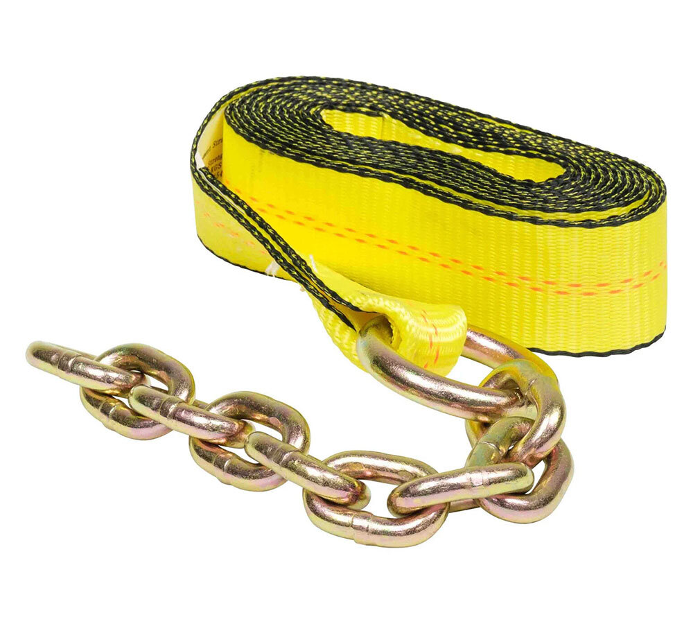 8PK 2"x18' Replacement Tie Down Strap w/Chain Extension for 8Point Tie Down Kits