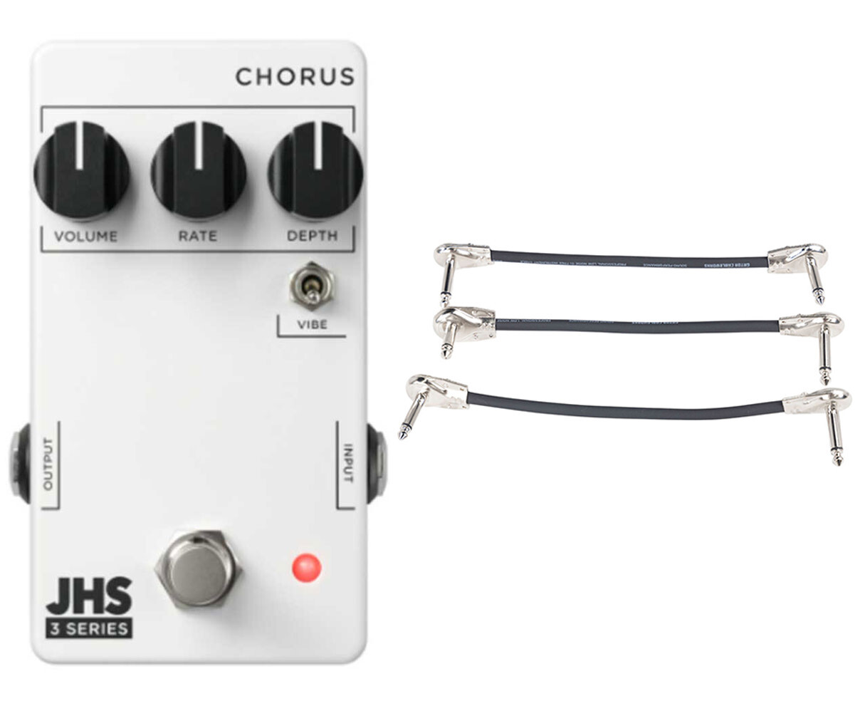 JHS 3 Series Chorus + Gator Patch Cable 3 Pack
