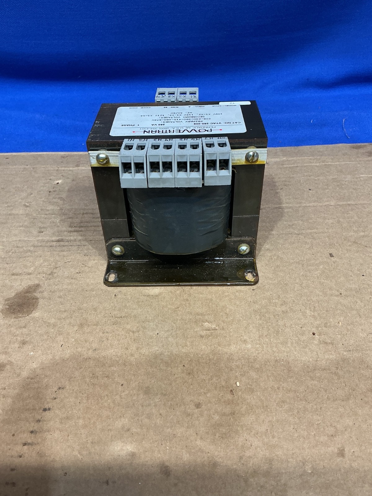 POWERTRAN transformer SP0A VTAC-250-208 1 Phase