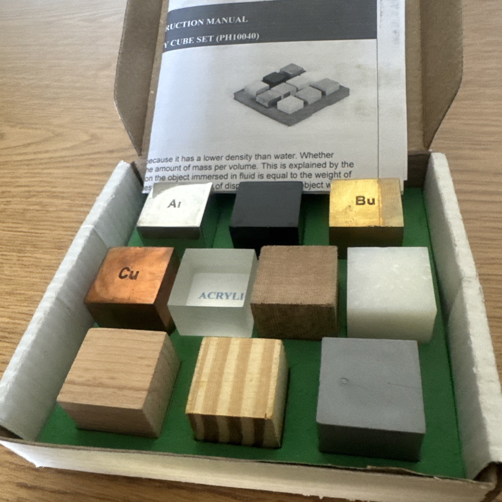 Supertek™ Density, Set of 10 Cubes