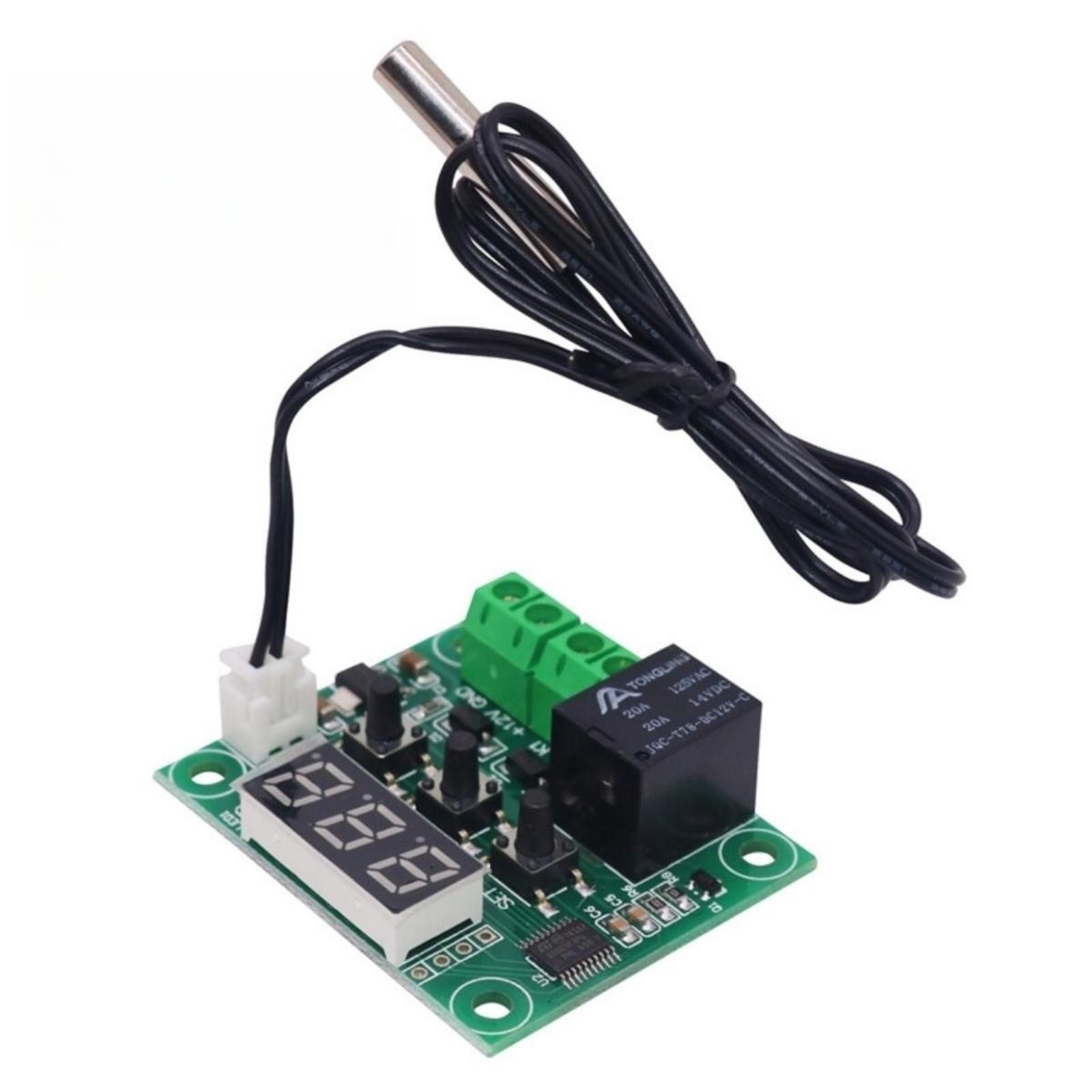 2Pcs XH-W1209 DC12V Digital Temp Thermostat Temperature Control Switch Plate E