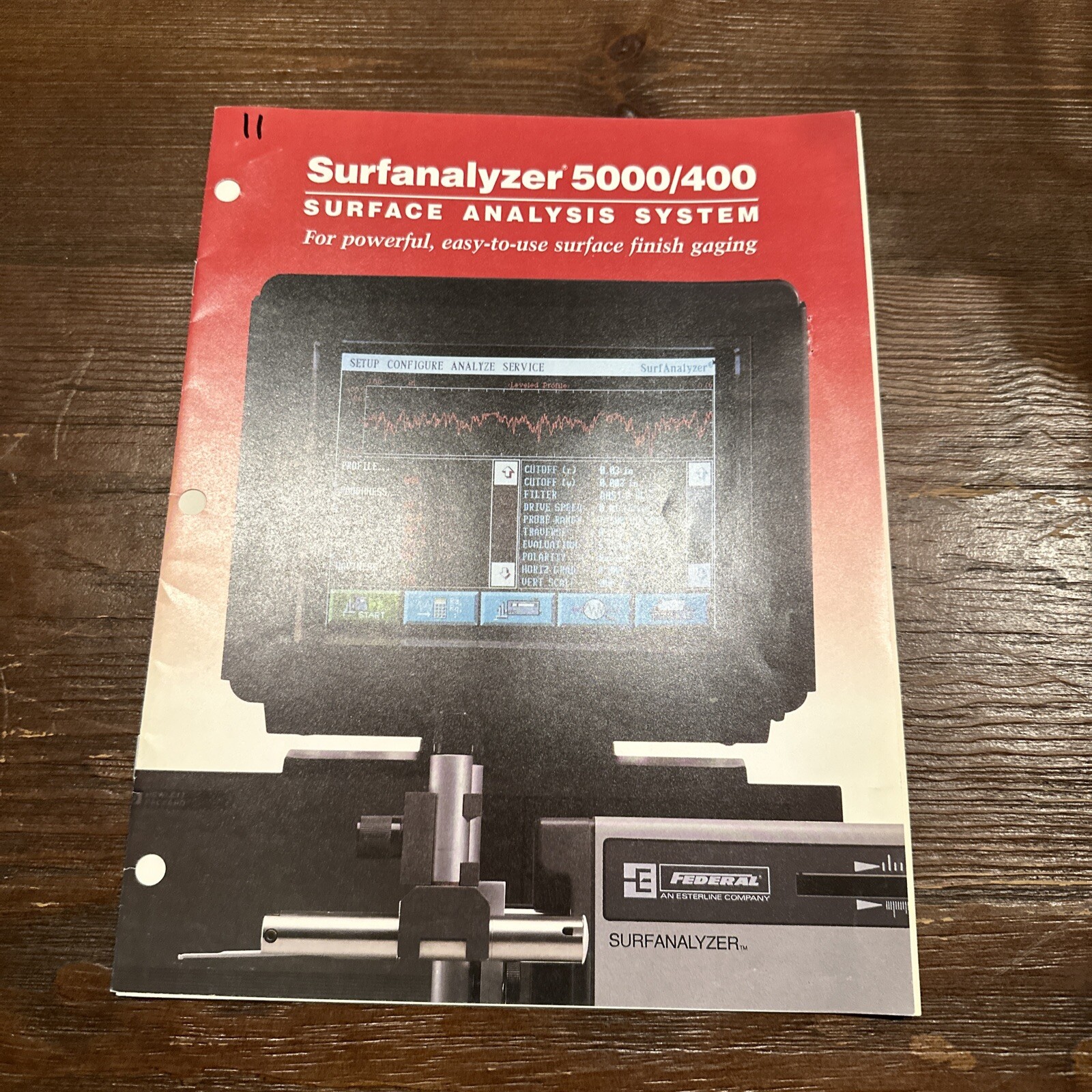 Federal Surfanalyzer 5000/400 Surface Analysis System 1990