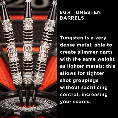 80% Tungsten Soft Tip Dart Set with Case - Precision Darts for Ultimate Play