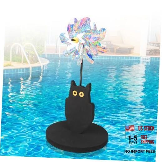 Floating Reflective Pinwheels for Pool, Owl Shape to Scare Birds Away, Keep 1