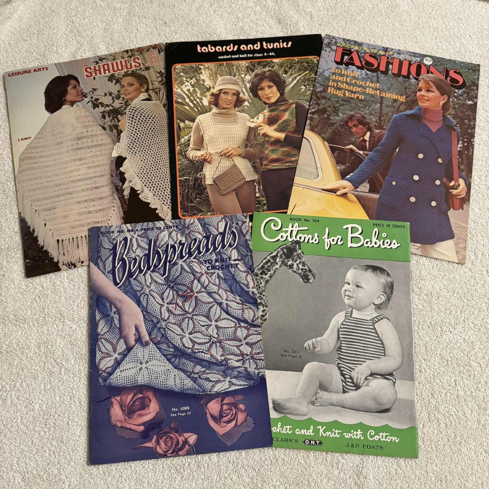 !!*Vintage Knit And Crochet Books Lot Of 5 Books