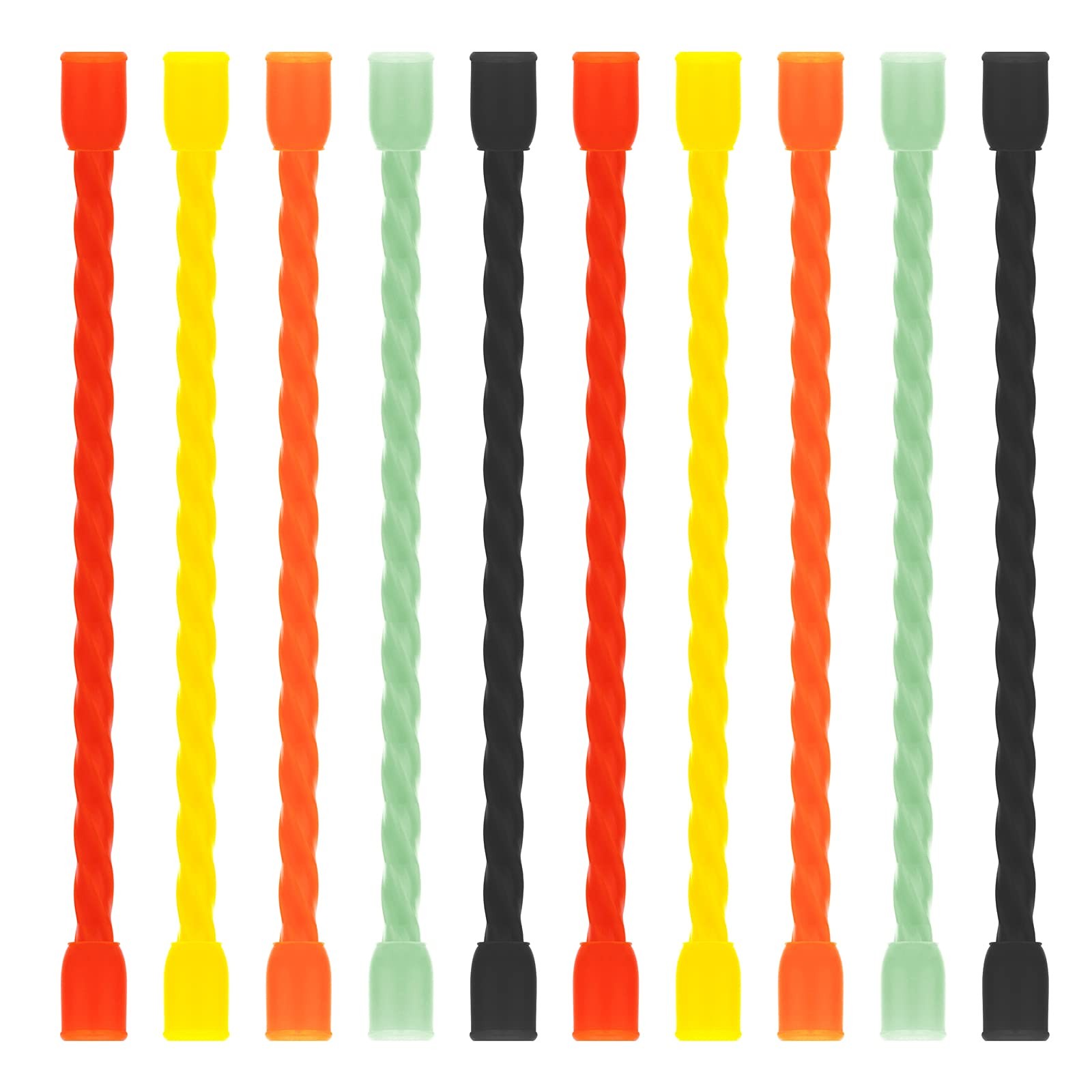 Gesipor 10 PCS 4-Inch Silicone Cable Ties - Reusable 4-Inch（10PCS), Multi
