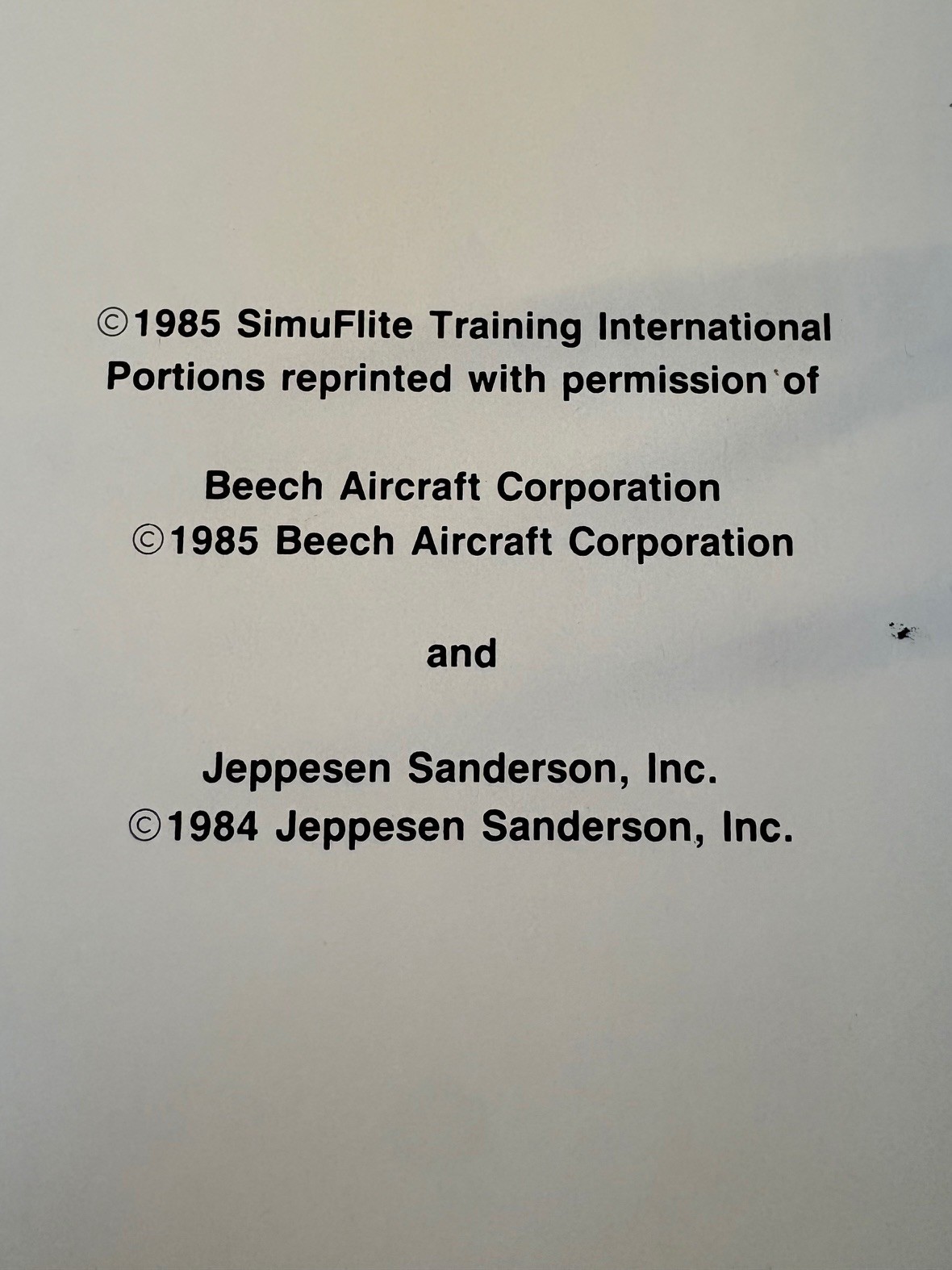 SimuFlite Beechcraft King Air 200 Reference Handbook 3-Ring Binder 9/89