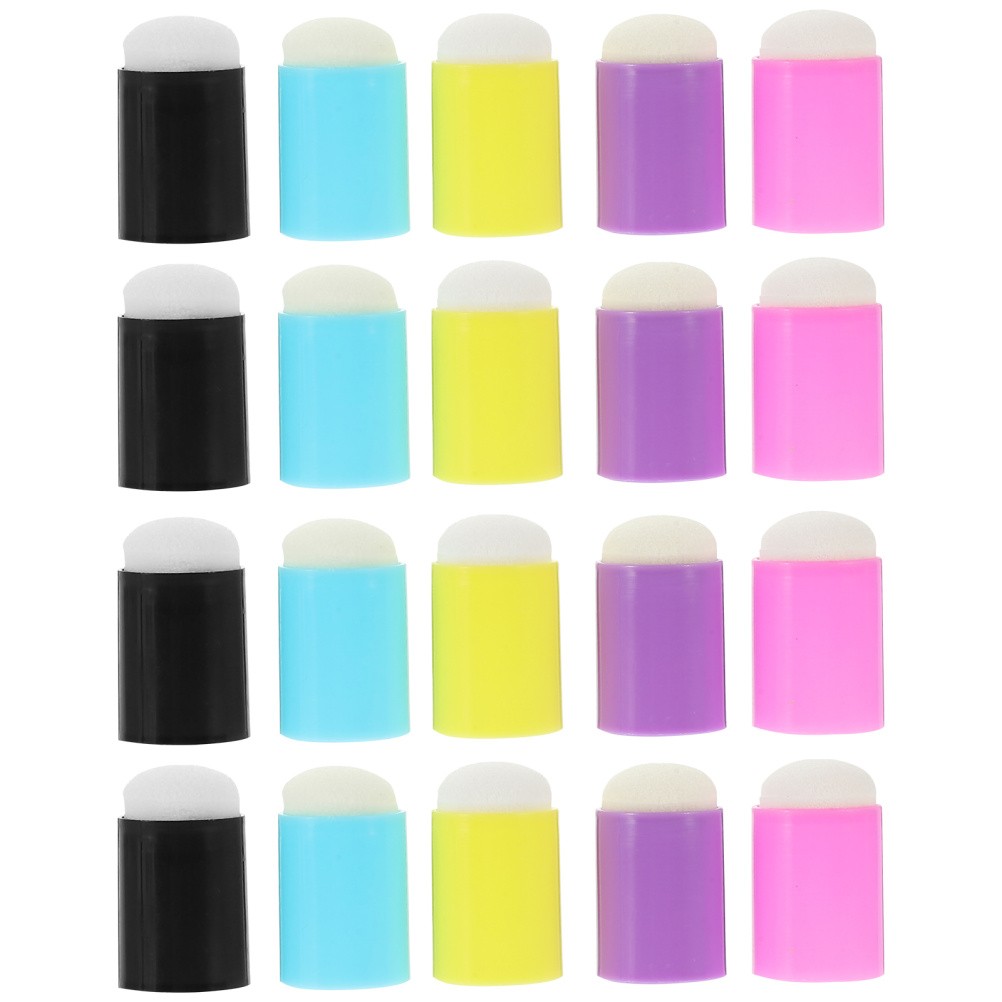 25 Pcs Finger Drawing Sponge Set Face Paint Daubers Painting Kit