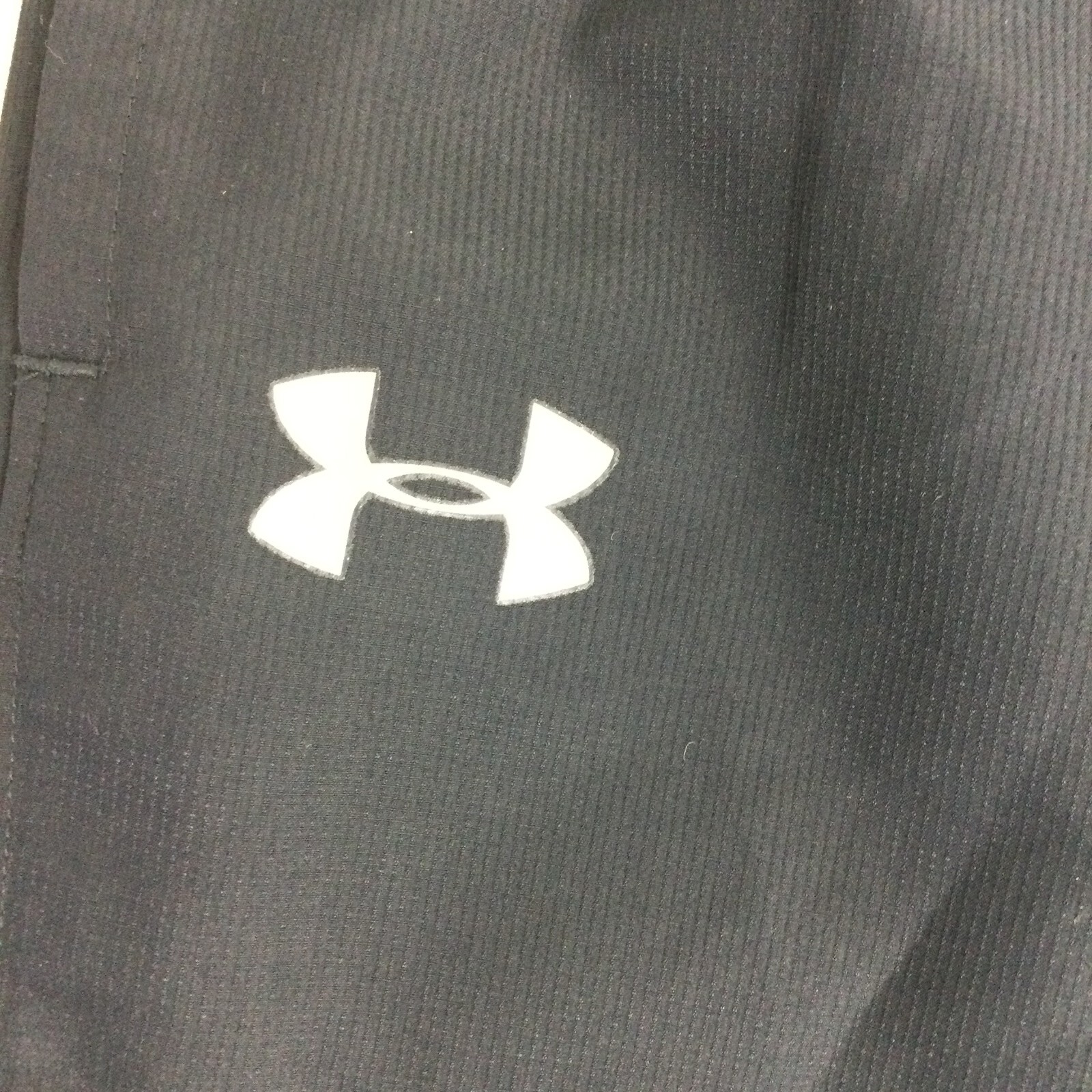 Under armour Track Pants Mens Black Solid Activewar Straight Leg Elastic Waist