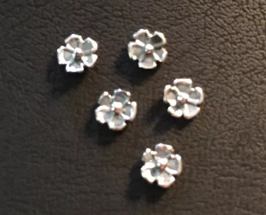 5 Sterling Silver Rosettes 5/32 Inch Diameter 5mm