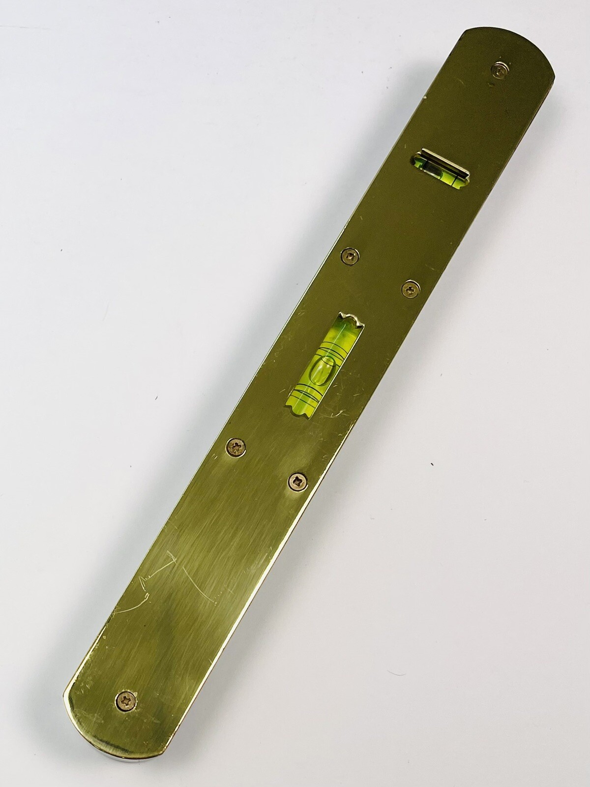 VTG Hardwood & Brass Plated 10" Carpententers Spirit LEVEL Woodworking Tool