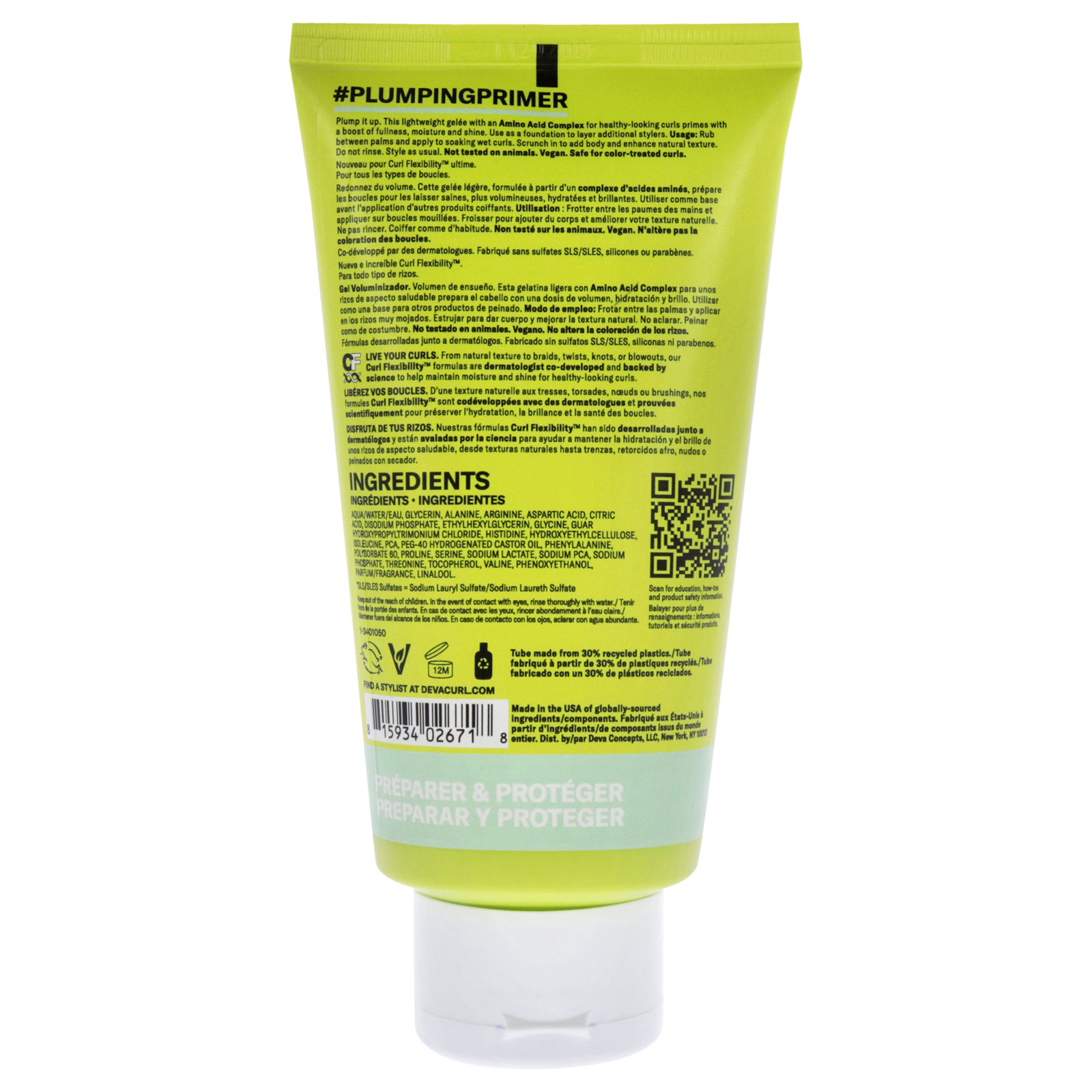 Plumping Primer Gel by DevaCurl for Unisex - 5 oz Gel
