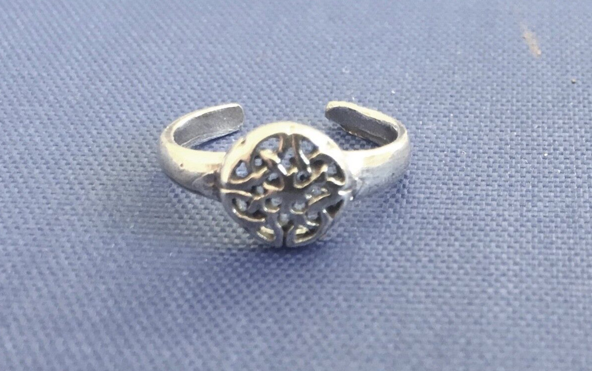 Flowers toe ring genuine .925 sterling silver adjustable + gift box