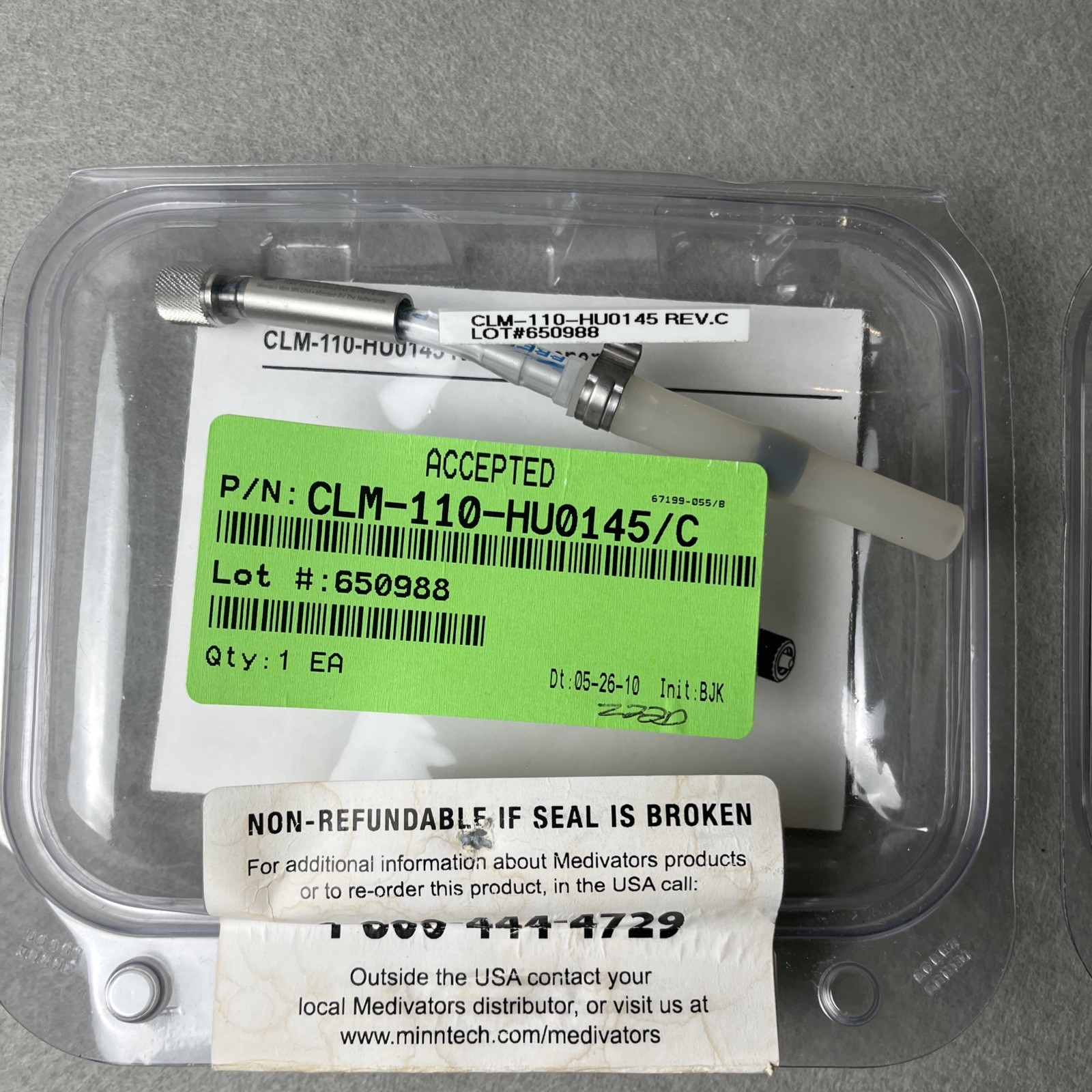 2-PACK Medivators CLM-110-HU0145 Biopsy Connector Kit Component