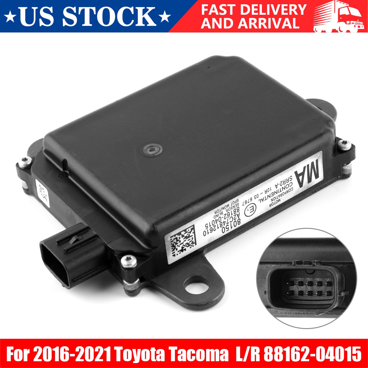 Blind Spot Monitor System Sensor For 2016-2021 Toyota Tacoma L/R OEM #8816204015