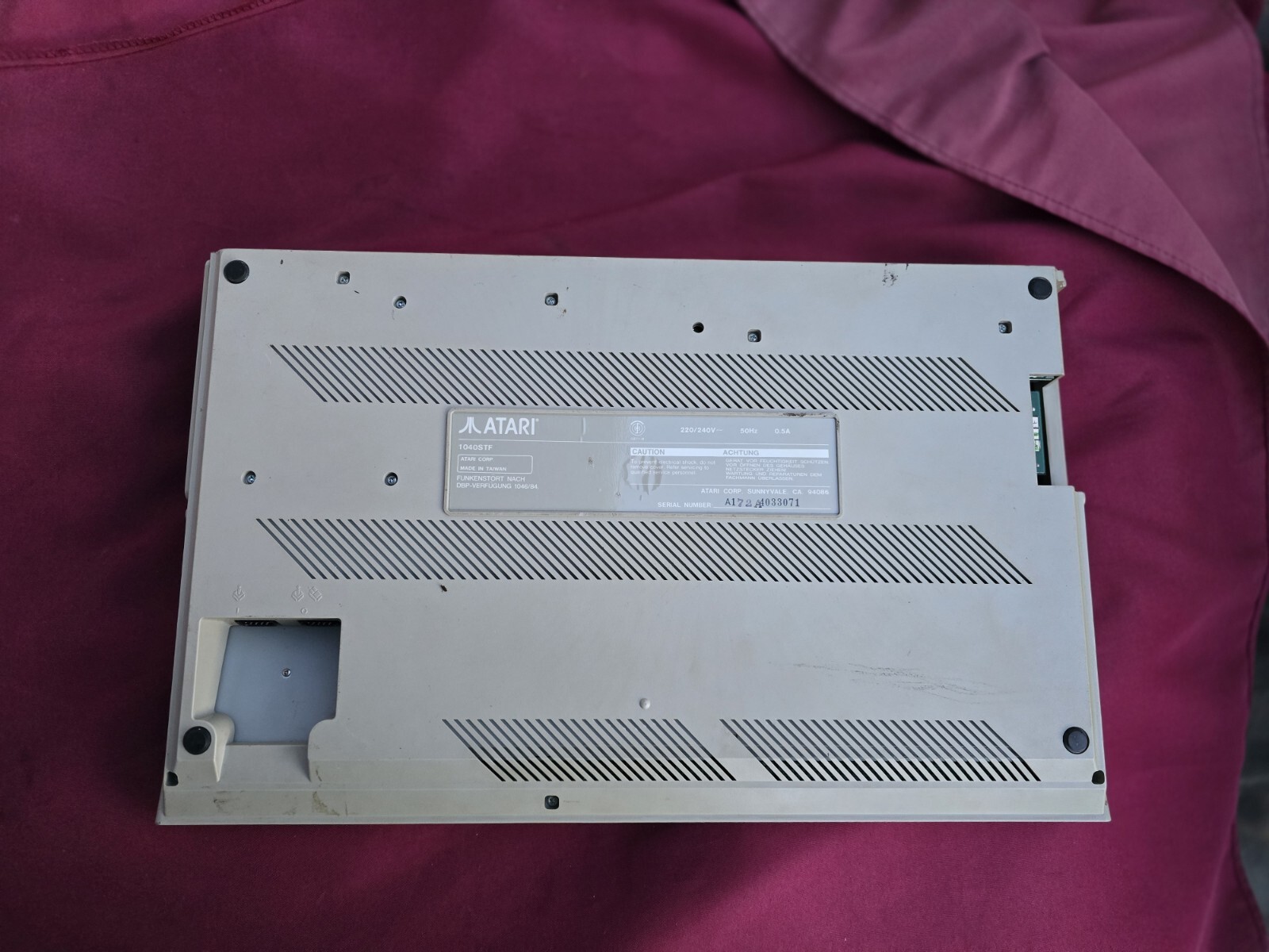Atari 1040 STF Floppy, (Classic Computer) USA, Not Tested