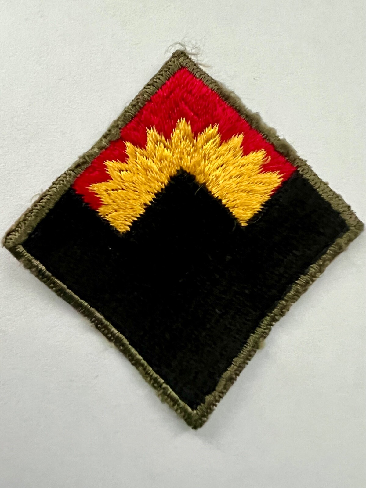 Western Defense Command OD Border US Army Patch Differnt "Sun Weave Pattern"