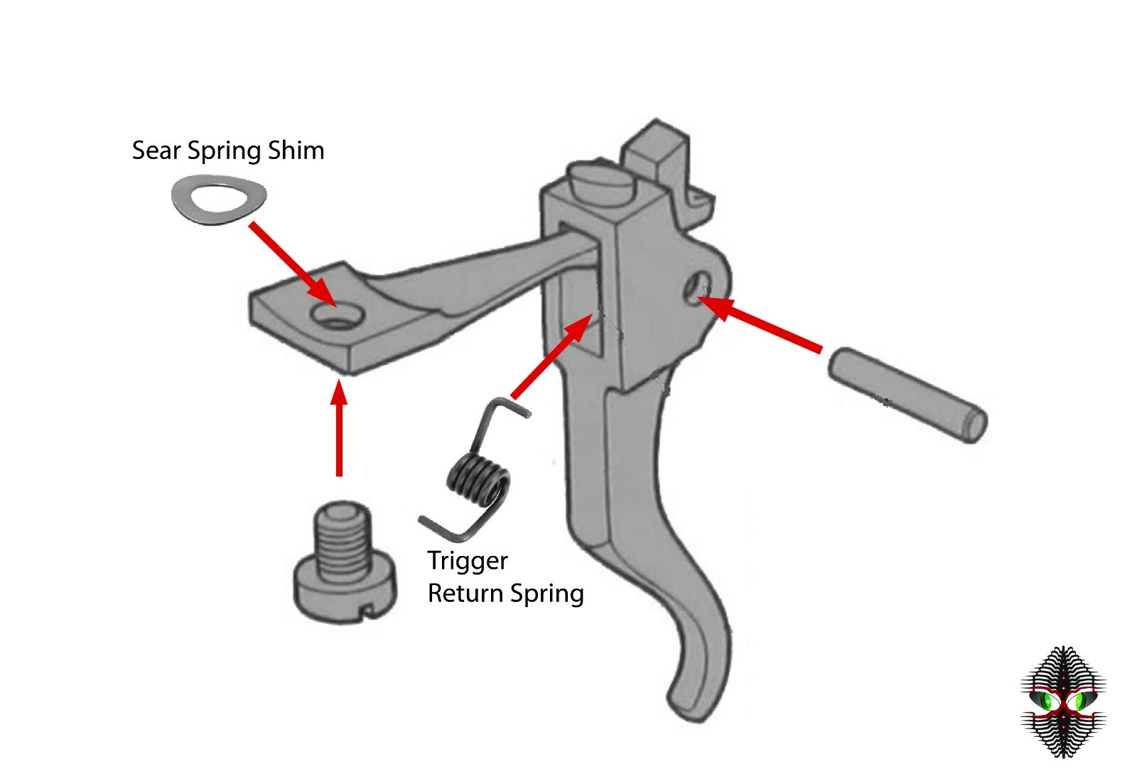 Fits Mosin Nagant Trigger Spring Kit Produces a Shorter Lighter Trigger Pull