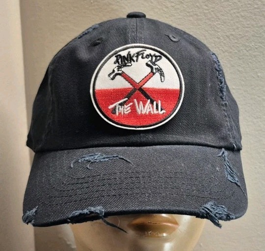 Pink Floyd The Wall Hat Premium Distressed Black Baseball Cap Pink Floyd Hat