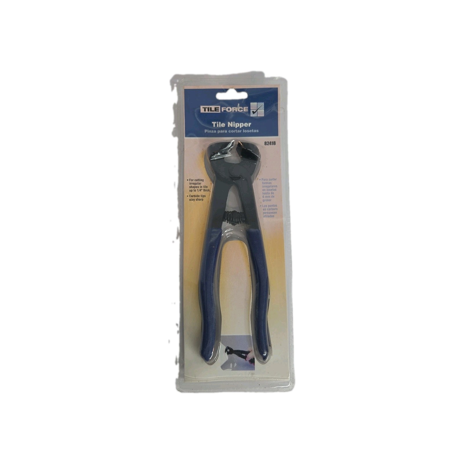 Tile Force Carbide Tipped Offset Tile Nippers #82418 Nipper 1/4 Inch Thick Tiles