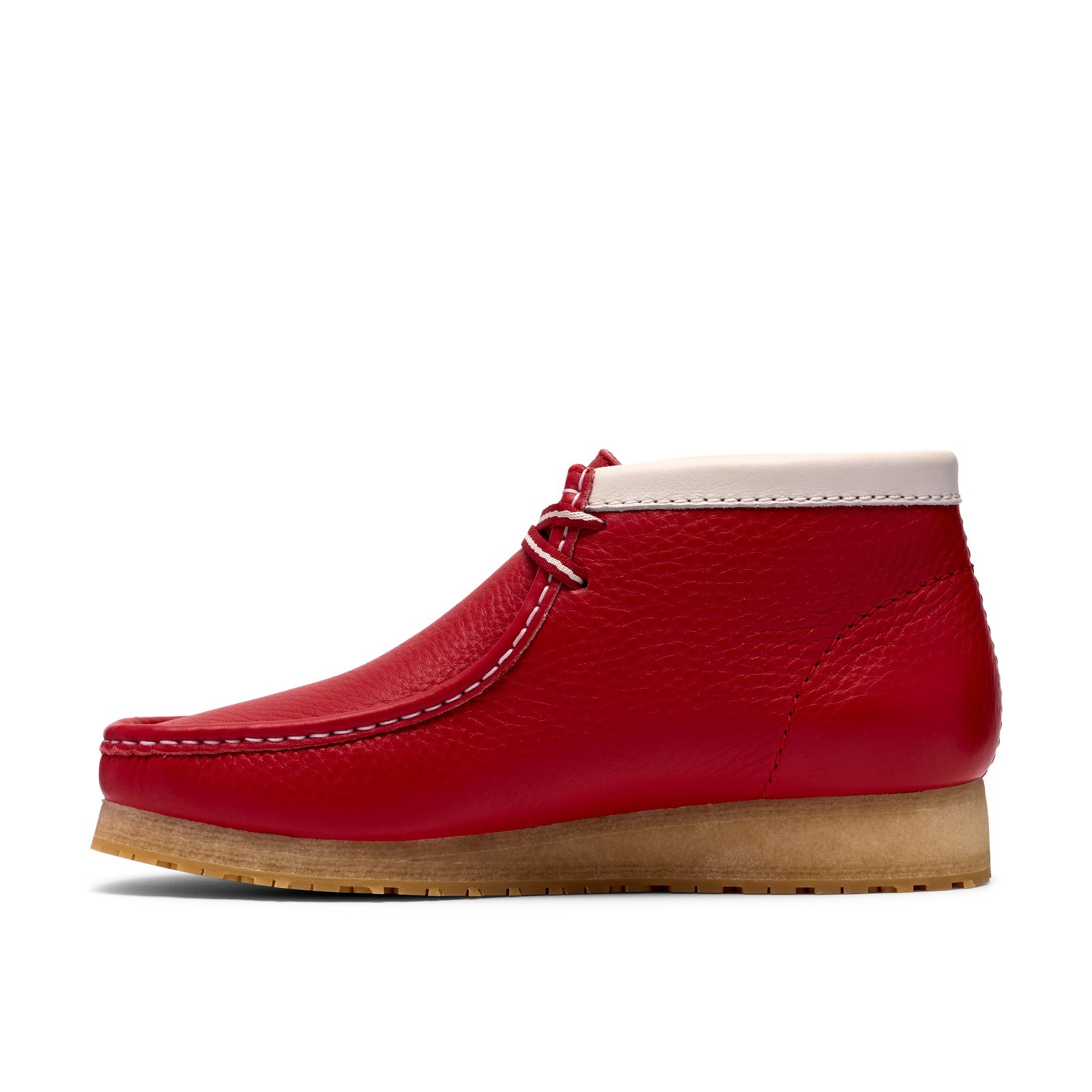 NEW MEN Clarks Walla Boot RB Red White Leather Wallabee Limited Edition shoes