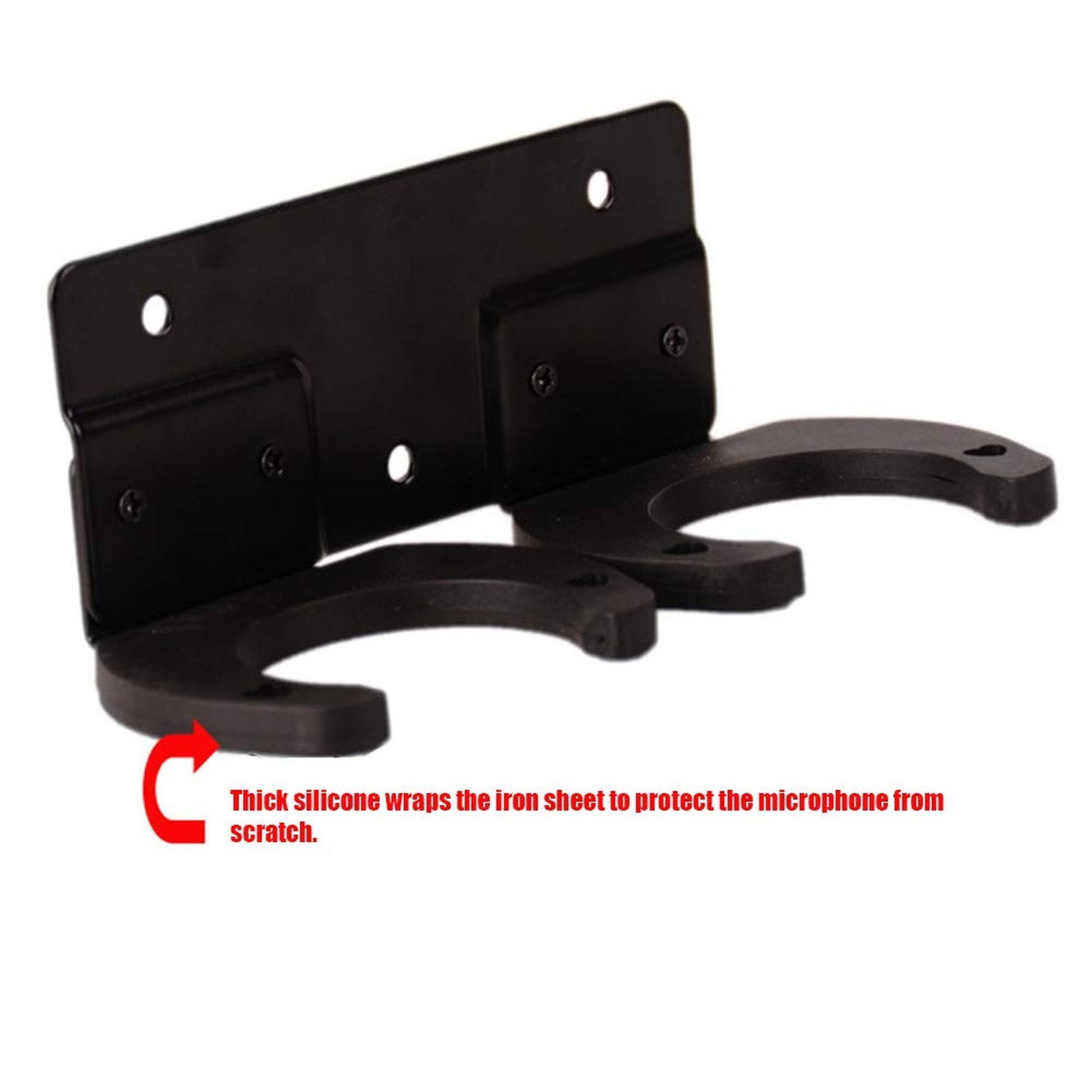Microphone Holder, Wireless Microphone Holder for Mic Stand Wall Mounted Micr...