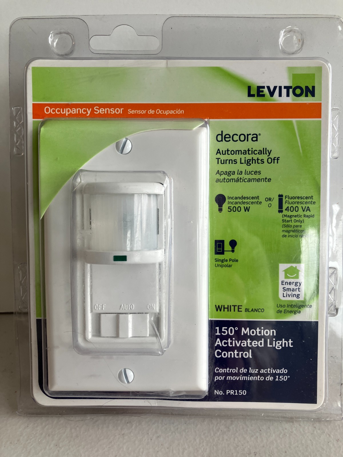 LEVITON DECORA R22-PR150-ILW MOTION ACTIVATED CONTROL