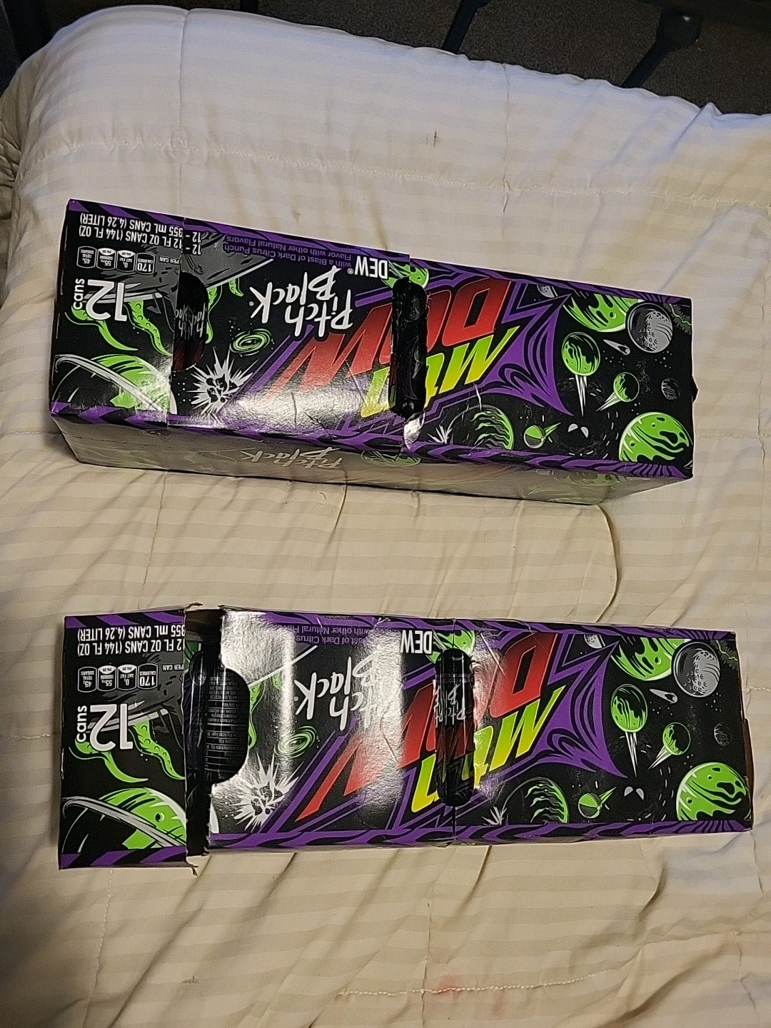22 unopened cans of 2023 mtn Dew pitch black