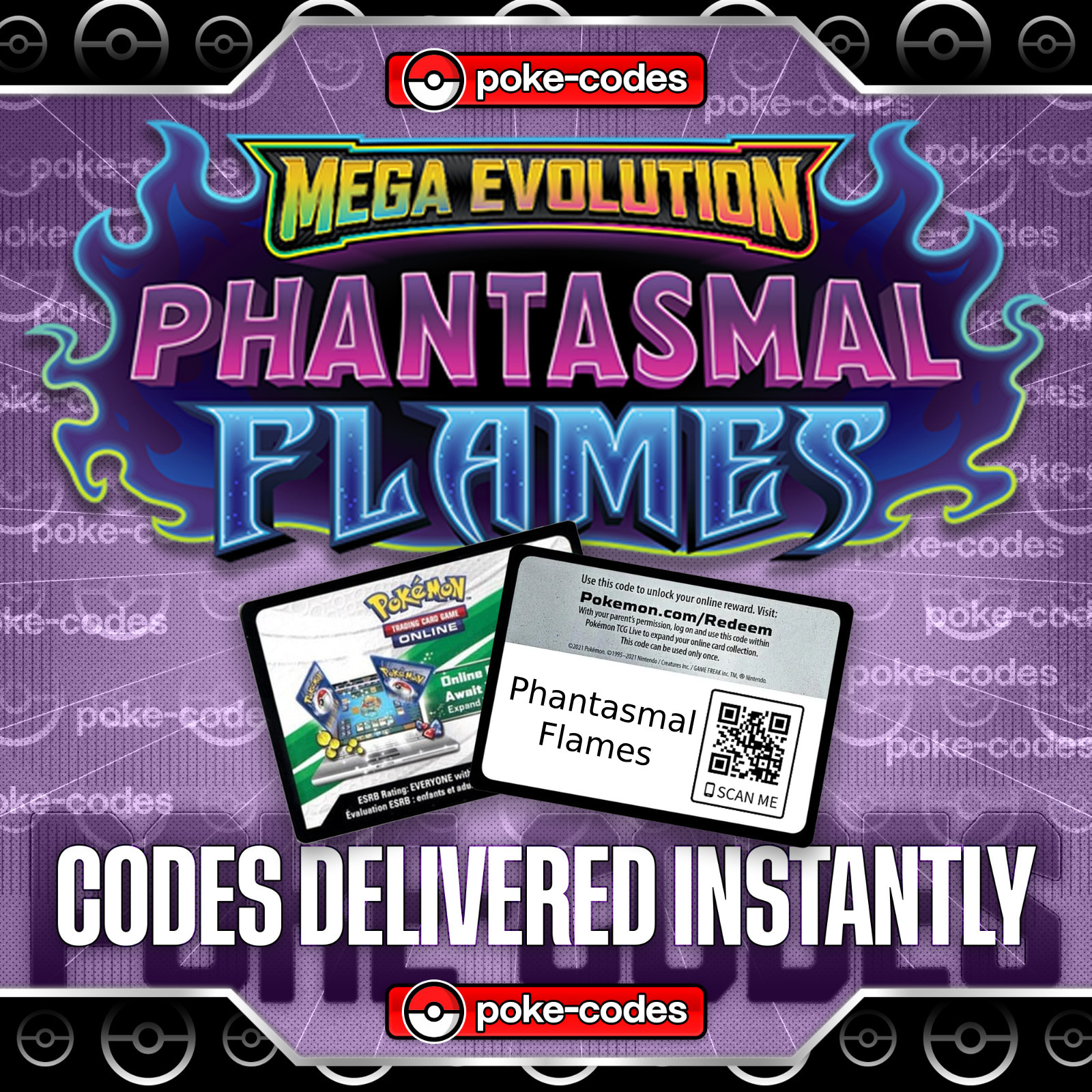 Pokemon - Phantasmal Flames TCG Code Cards INSTANT DELIVERY - Active: 11/14/2025