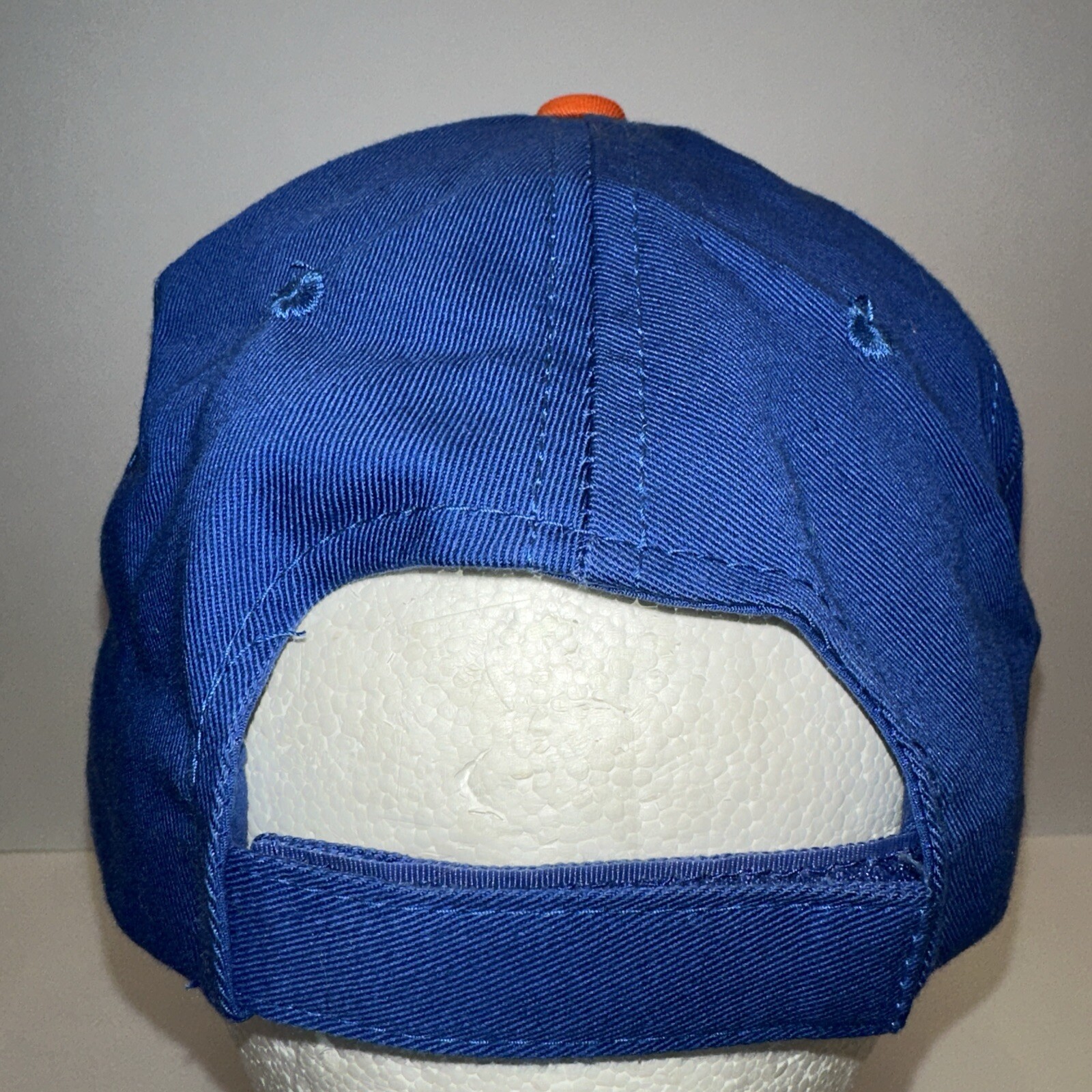 Scholastic Clay Target Program Hat Cap Orange Bill Royal Blue Hook Loop EUC