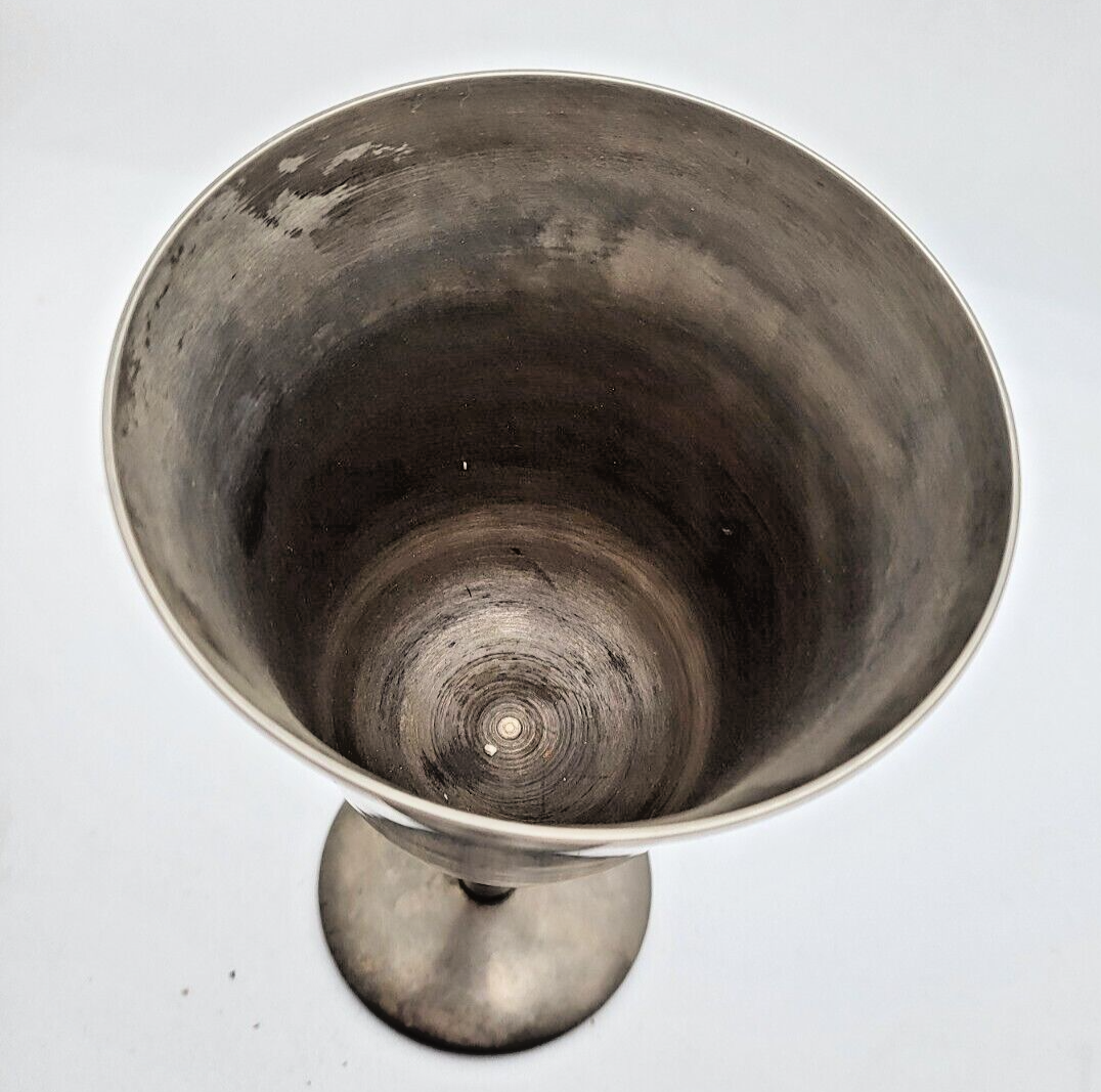 Vintage silver metal wine cup