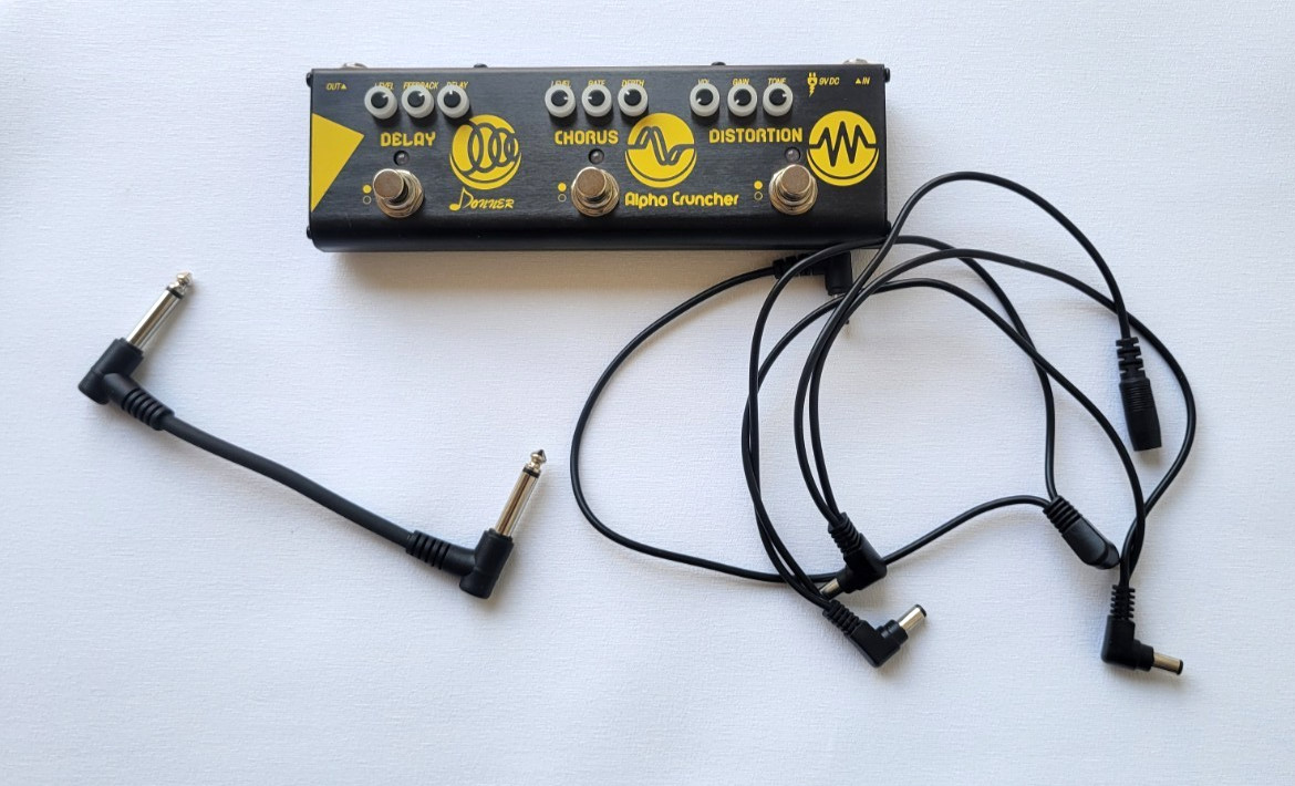 Donner Alpha Cruncher Multi Effects Chorus Distortion Delay Pedal With Adapter