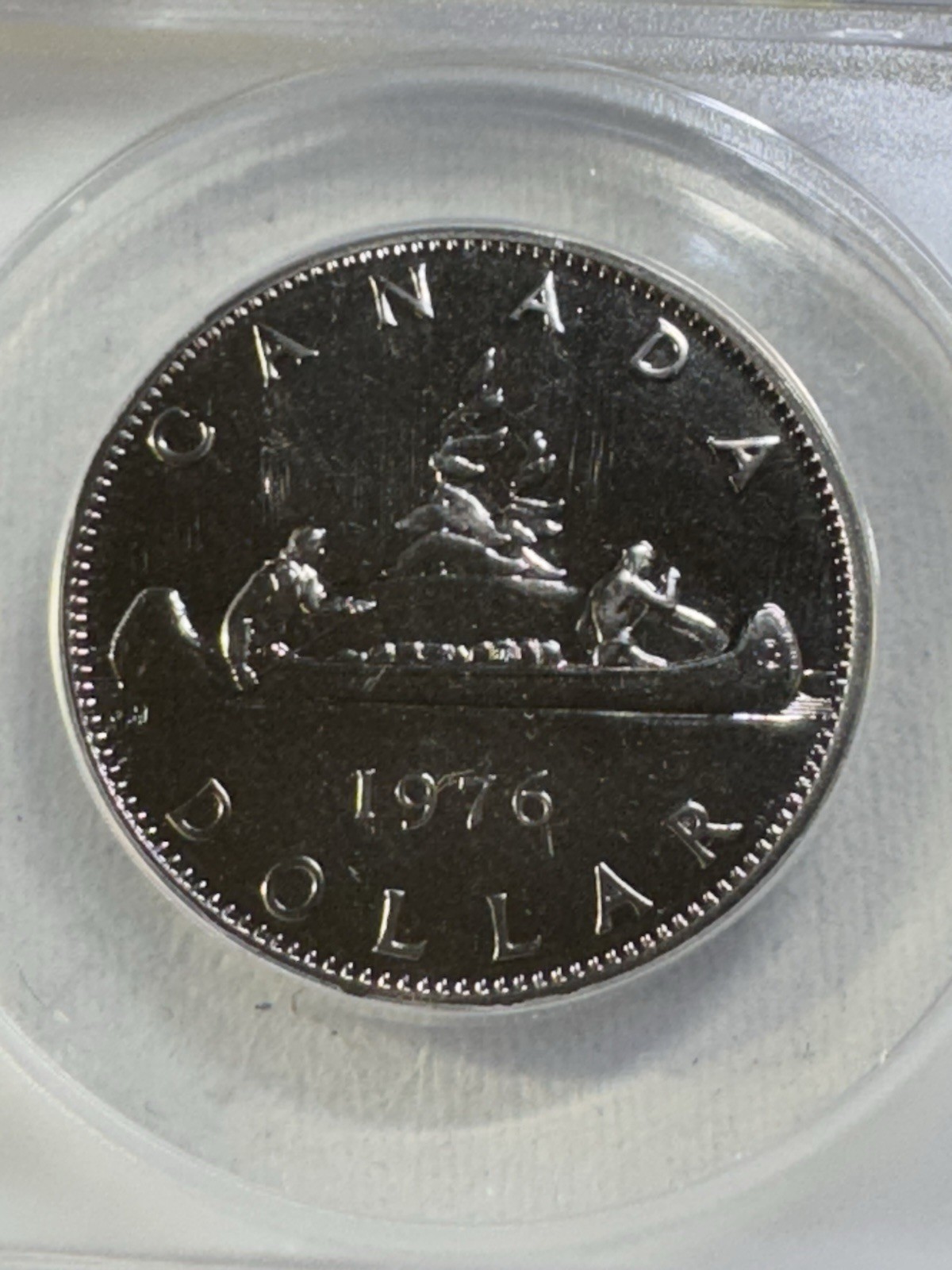 1976 Canada Proof Like Voyageur Dollar Graded MS 67 by ANACS