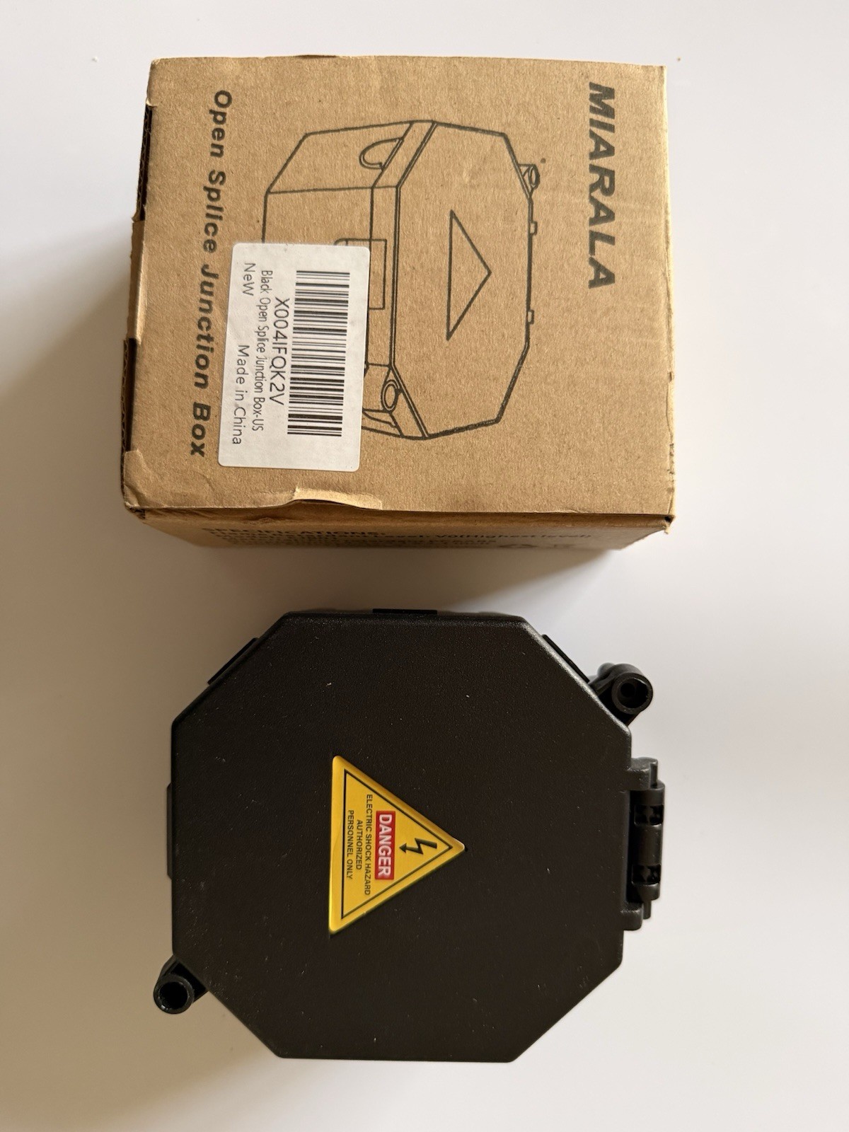 Black Open Splice Junction Box  Splice Box Wire Electrical Junction - NEW