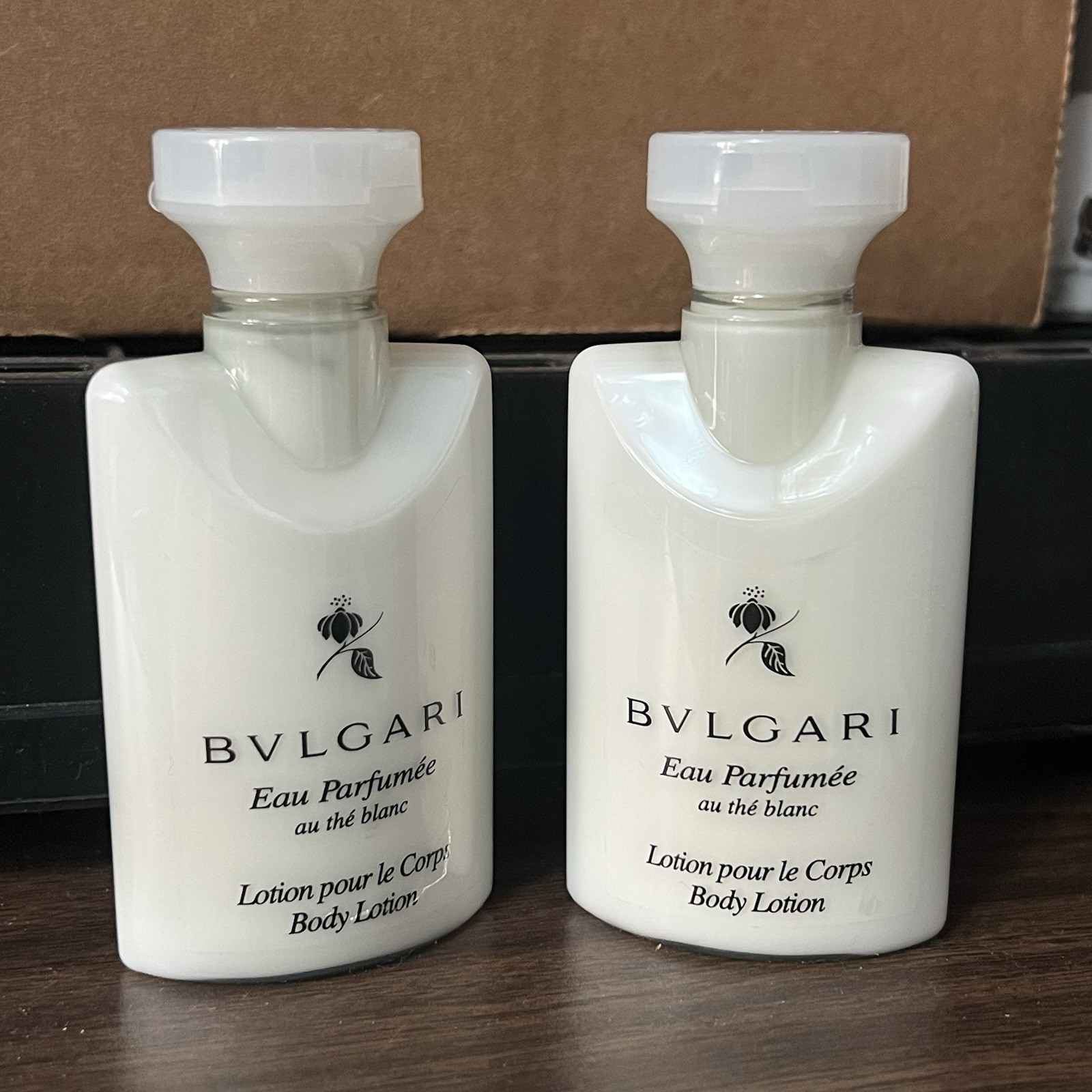 2 Bvlgari Eau Parfumée Au the Blanc white tea Body Lotion 1.3oz New JulySale