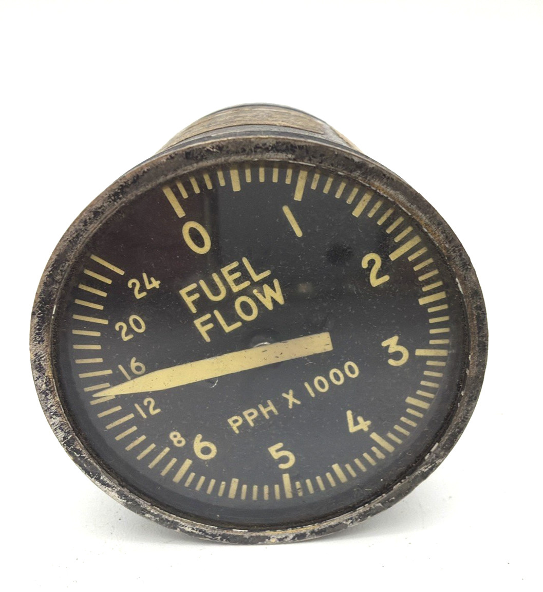Vintage Bendix Eclipse Aircraft Indicator Fuel Glow Marked PPH X1000