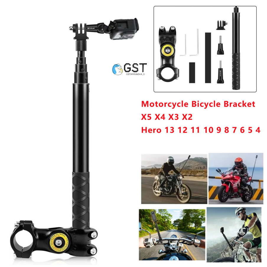 for Insta360 X5 X4 X3 GoPro Max Bicycle Motorcycle Mount Invisible Selfie Stick