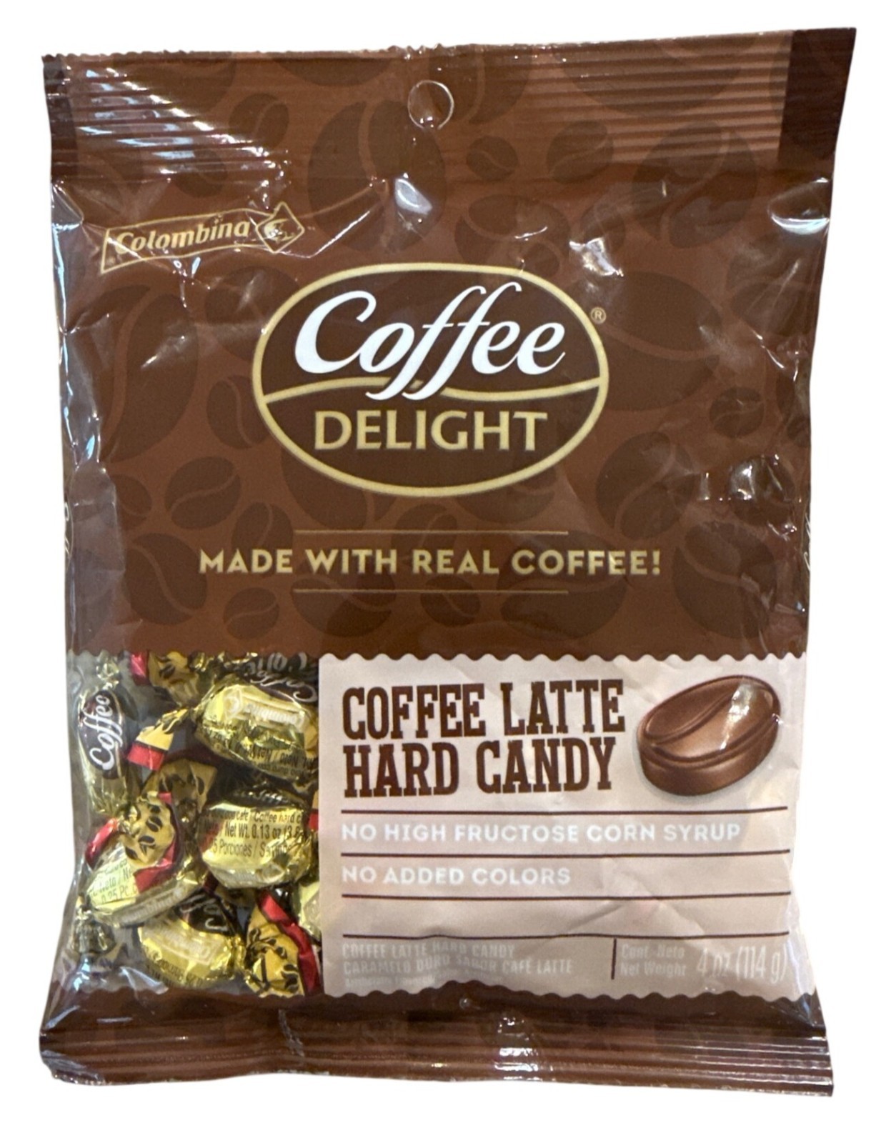 4oz Colombina Coffee Delight COFFEE LATTE HARD CANDY Made w/Real Gourmet Coffee