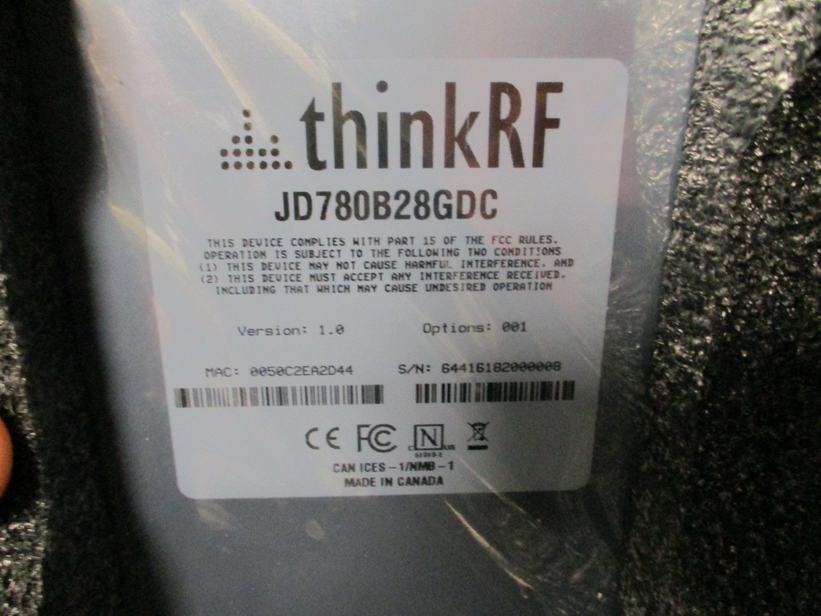 THINKRF DOWNCONVERTER FOR 5G ANALYER PART#JD780B28GDC, NEW