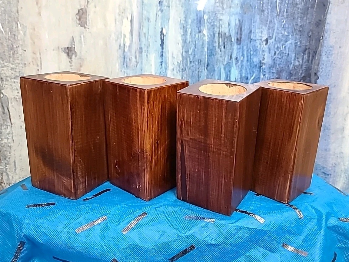 Wood Bed Risers Furniture Heights 5 1/4 x 2 3/4 Inch Heavy Duty Vanity Dresser