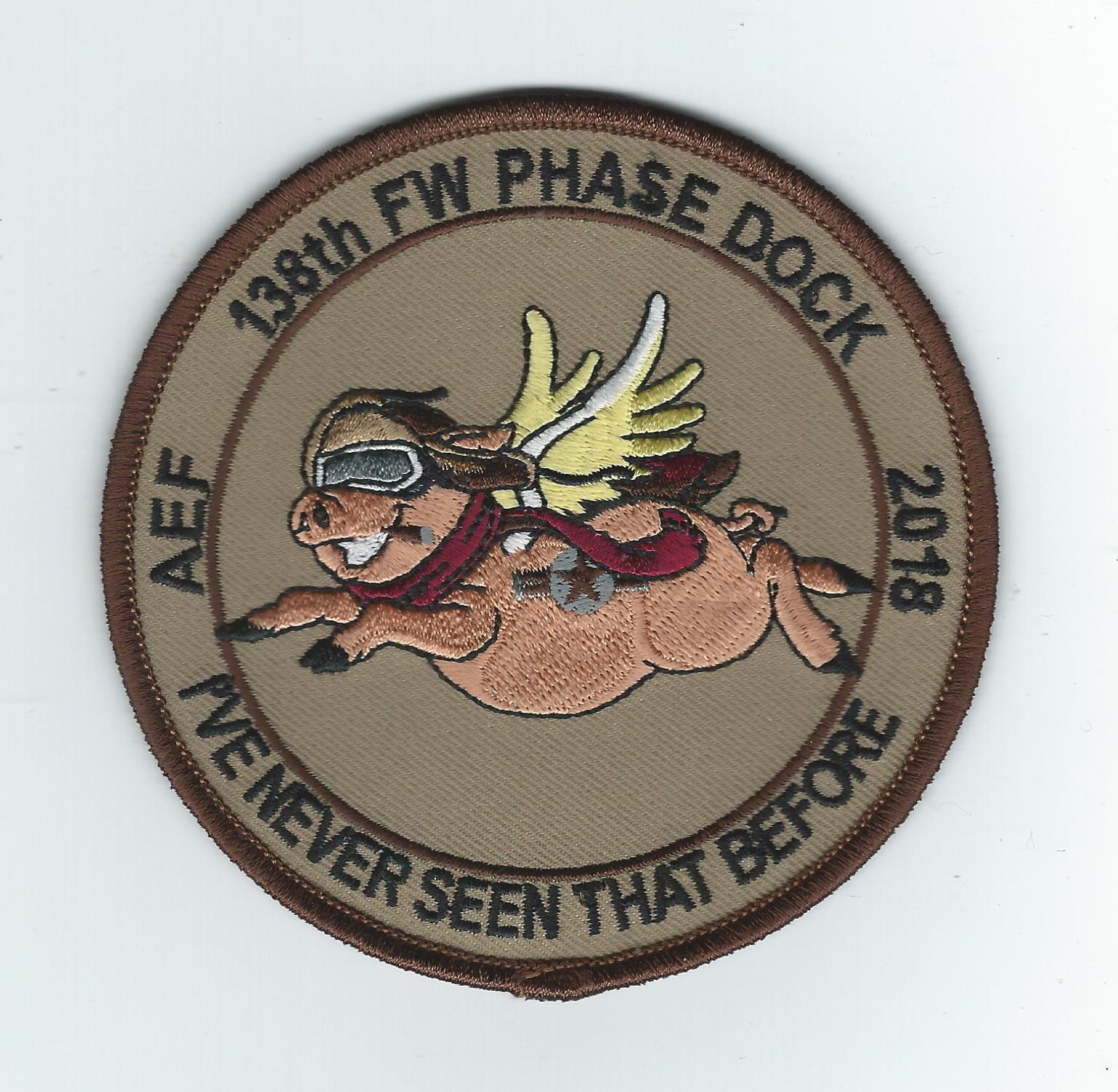 138th FIGHTER WING PHASE DOCK AEF 2018  !!NEW!! patch