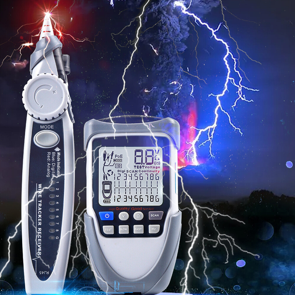 Handheld Portable Network Cable Tester LCD Large Screen Display Digital O2N9